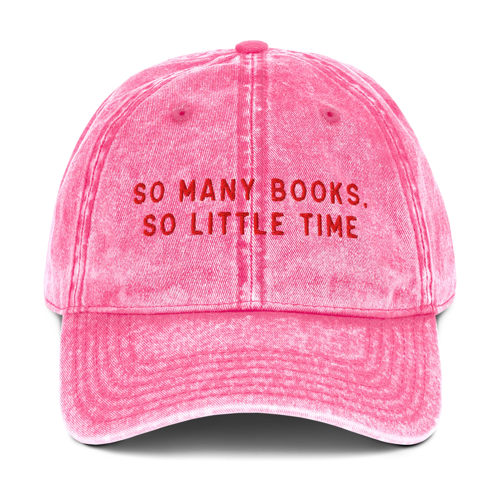 So Many Books, So Little Time Embroidered Vintage Cap - Image 4