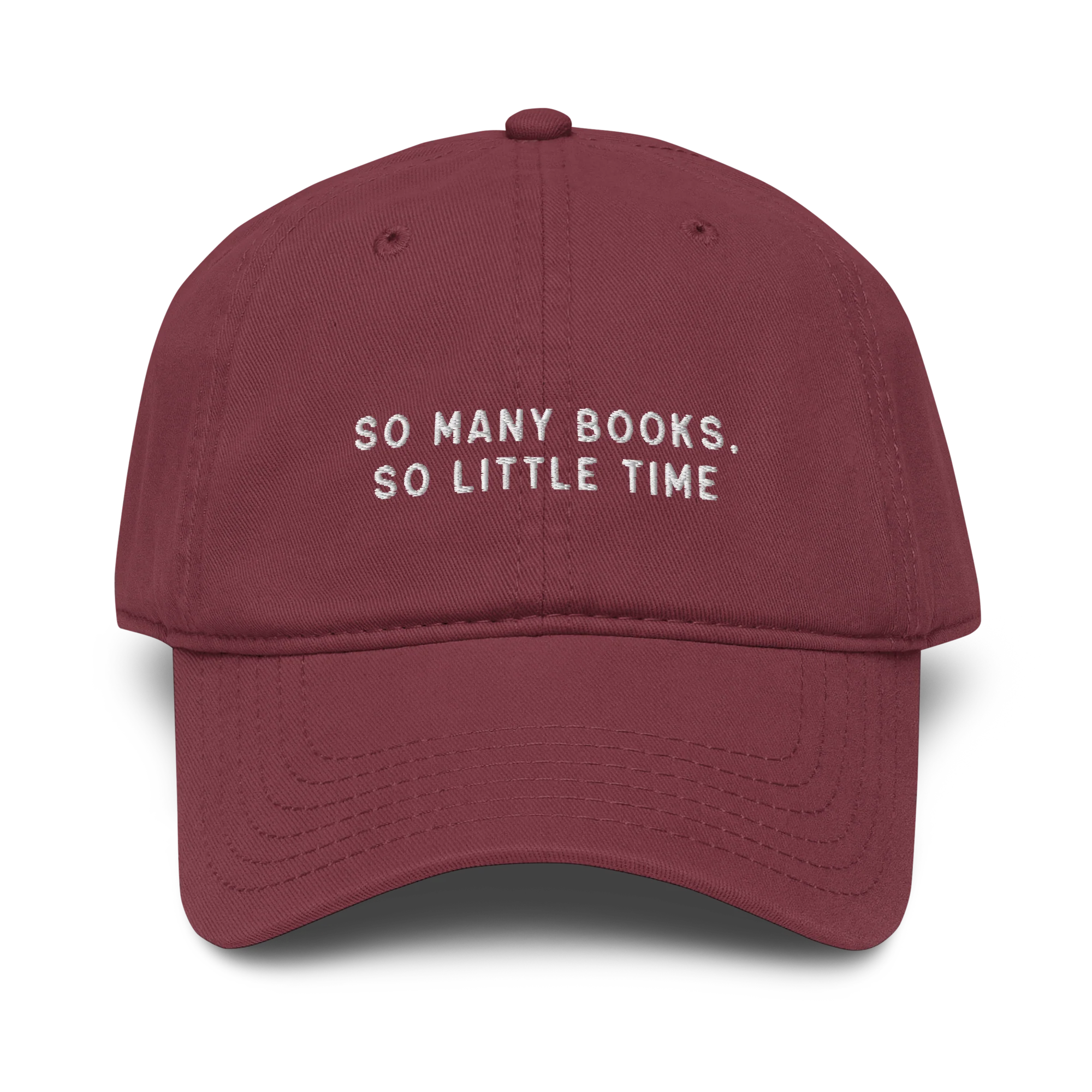 So Many Books, So Little Time Embroidered Vintage Wash Baseball Cap - Image 3