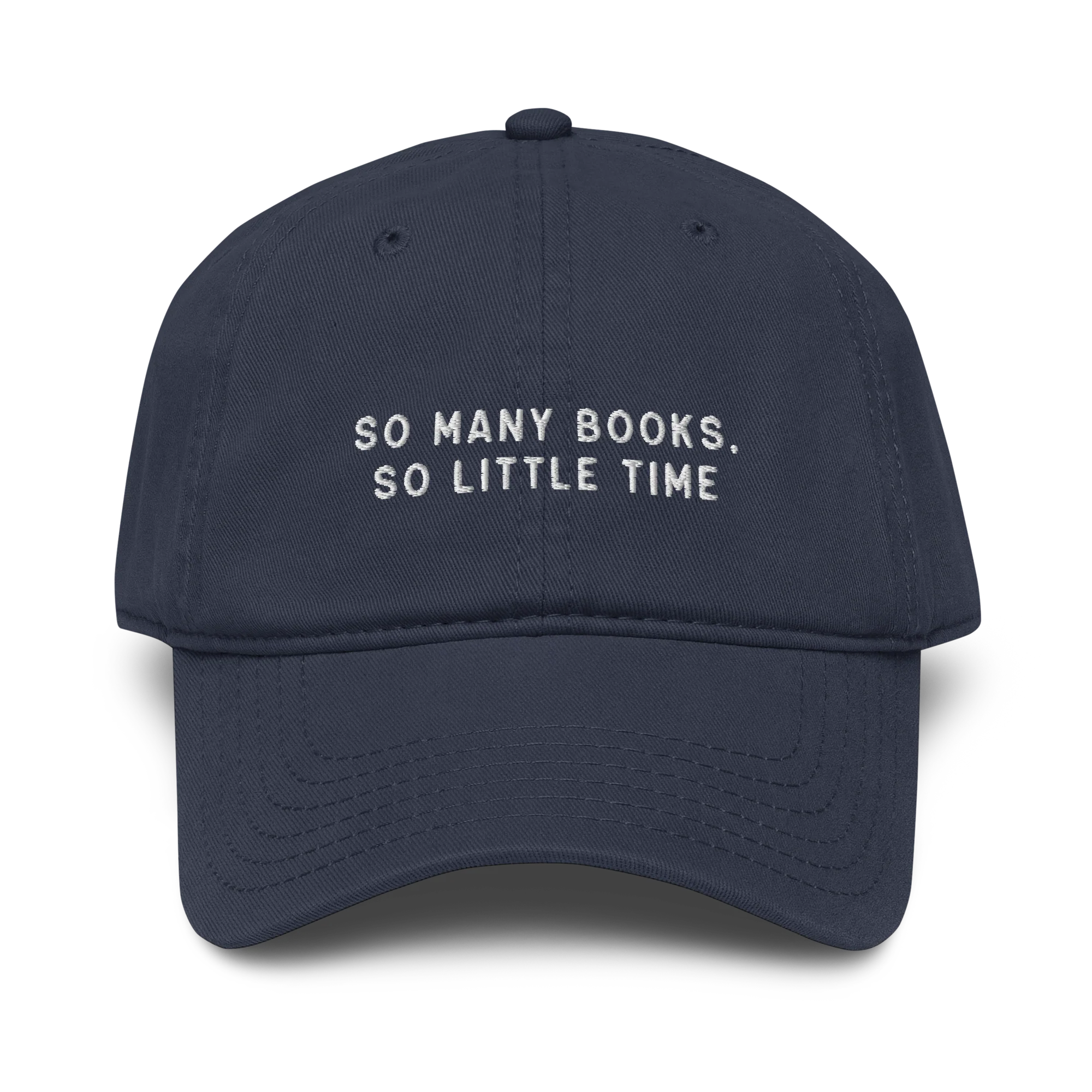 So Many Books, So Little Time Embroidered Vintage Wash Baseball Cap - Image 4