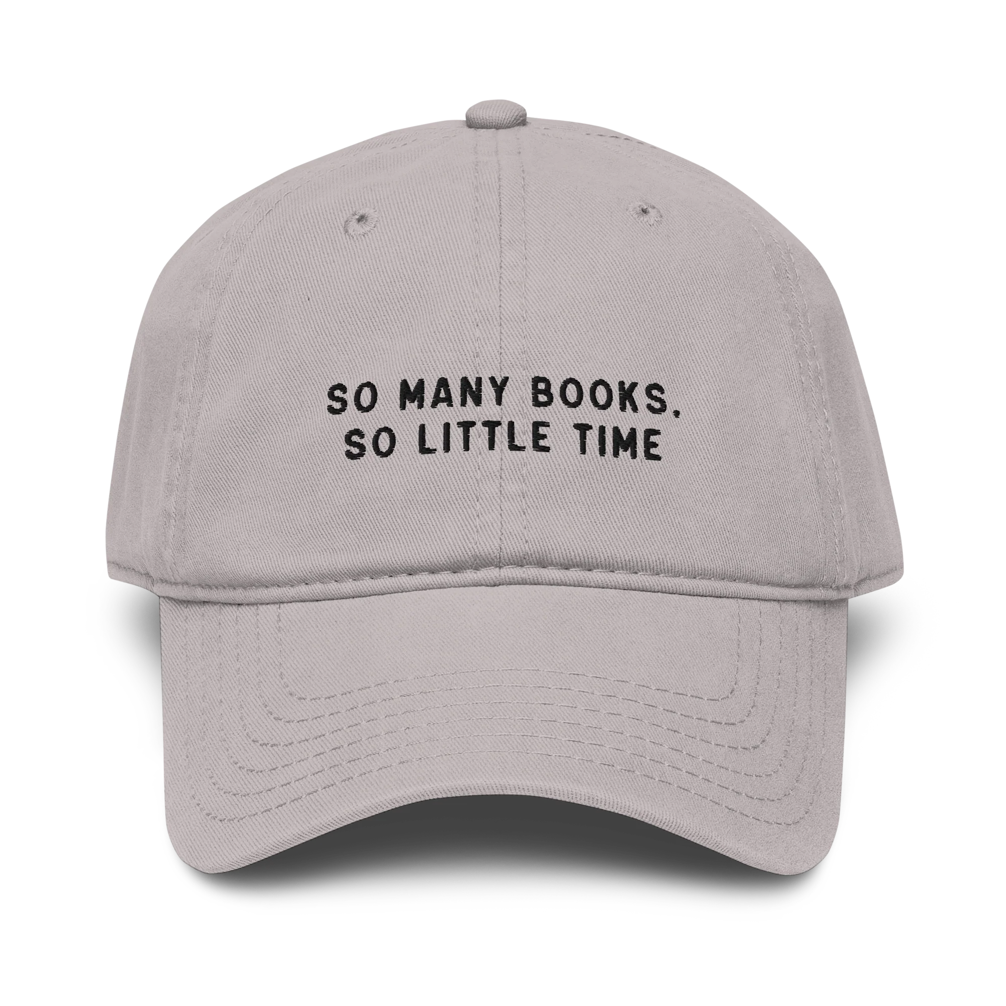 So Many Books, So Little Time Embroidered Vintage Wash Baseball Cap - Image 6