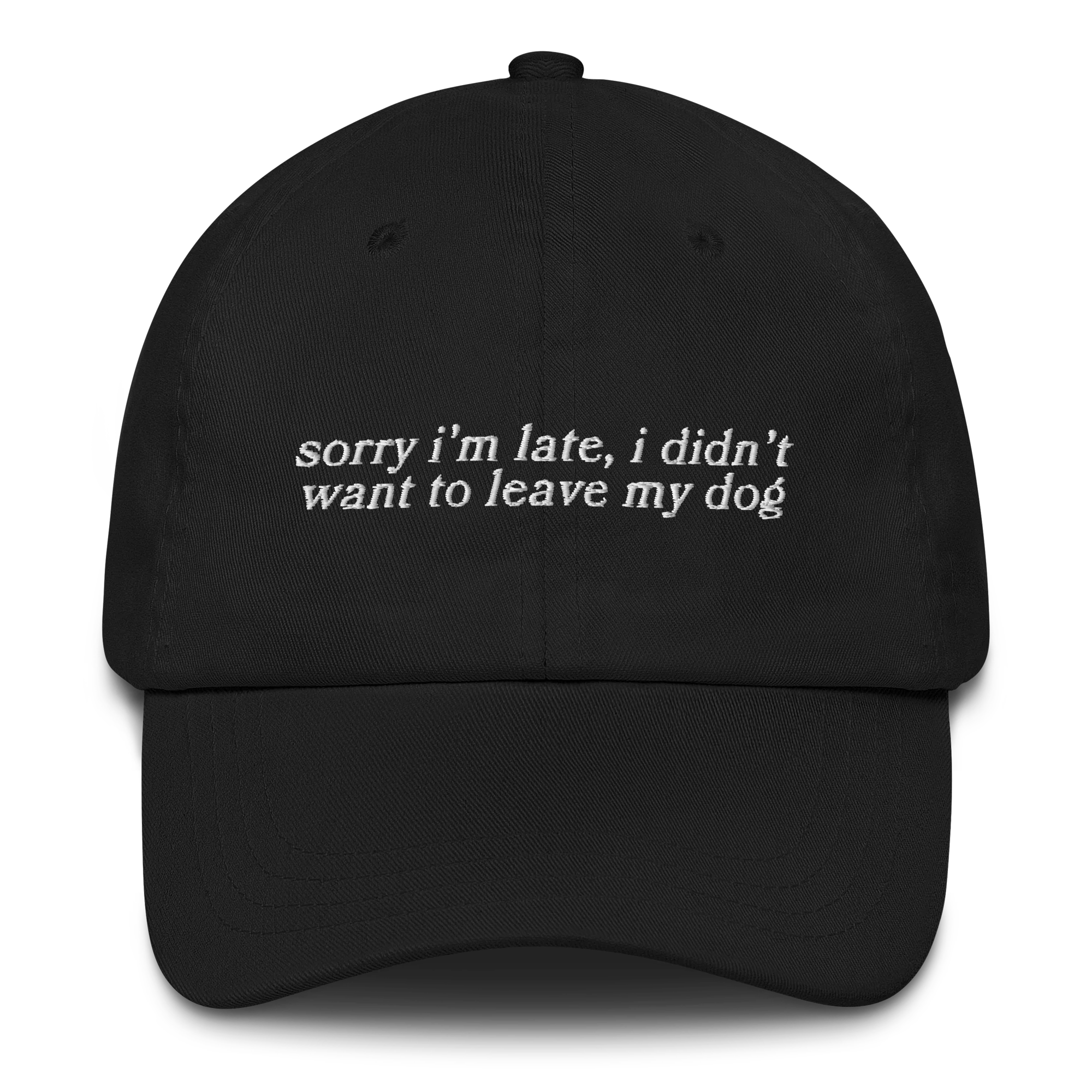 Sorry I’m Late Didn’t Want to Leave My Dog Embroidered Cap - Image 8