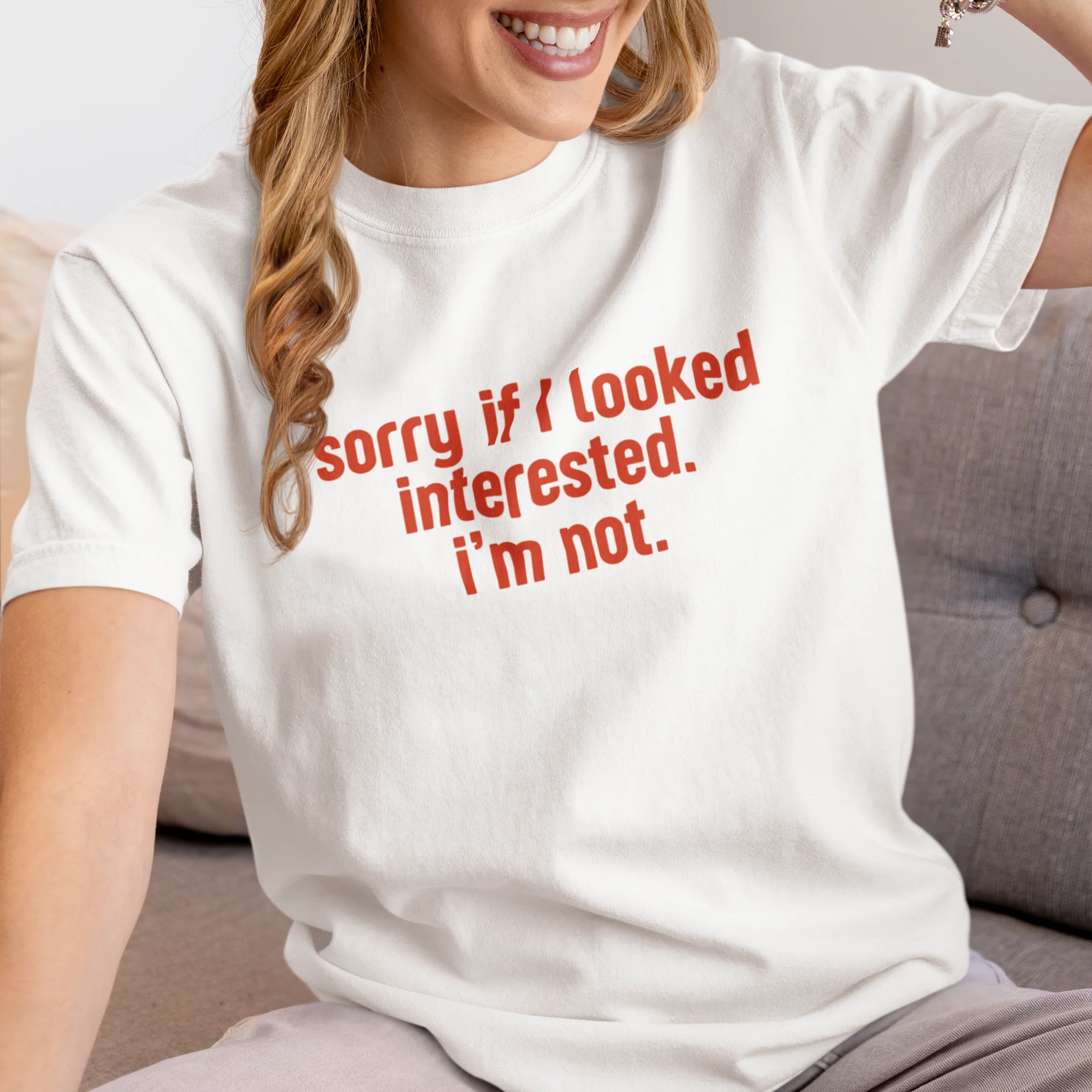 Sorry if I Looked Interested, I'm Not Classic T-Shirt - Image 2