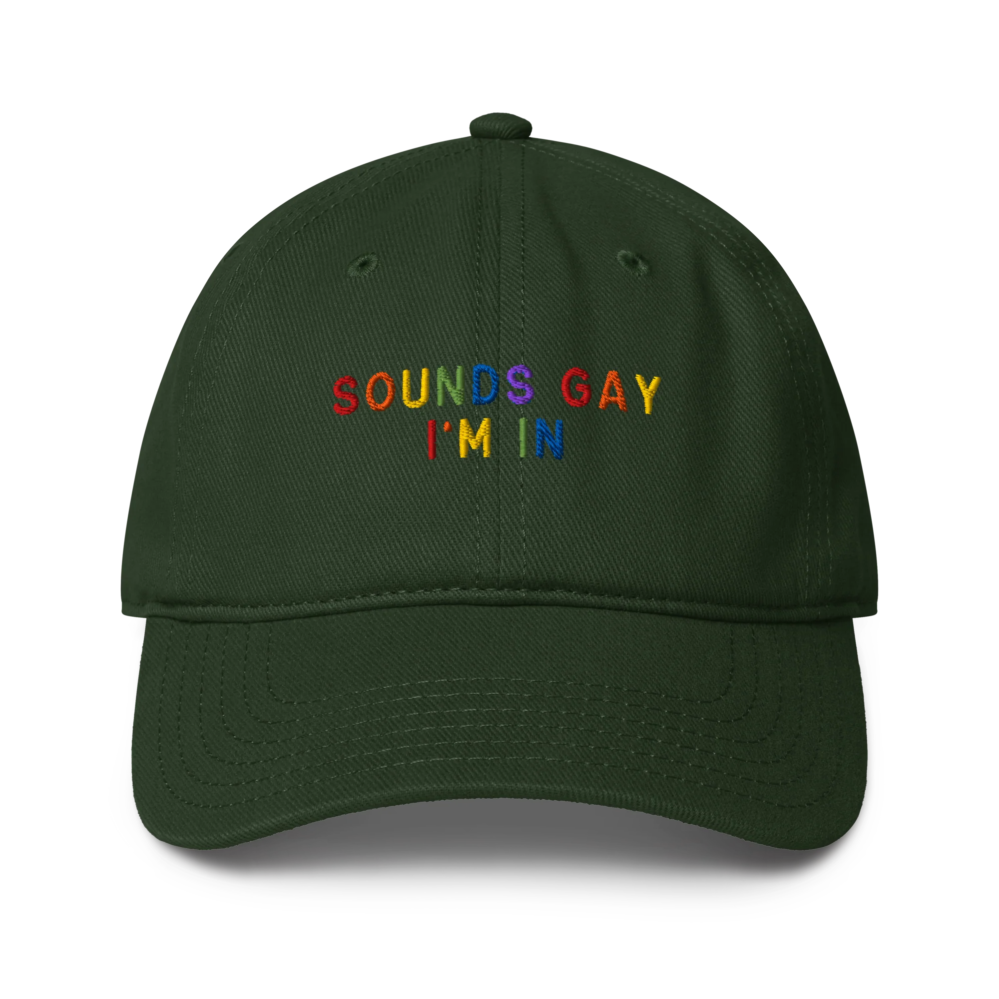 Sounds Gay I'm In Pride Embroidered Baseball Cap - Image 3