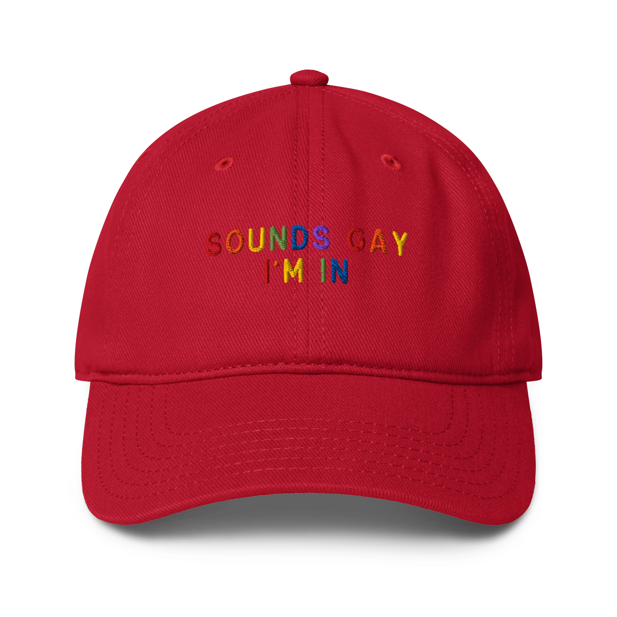 Sounds Gay I'm In Pride Embroidered Baseball Cap - Image 9