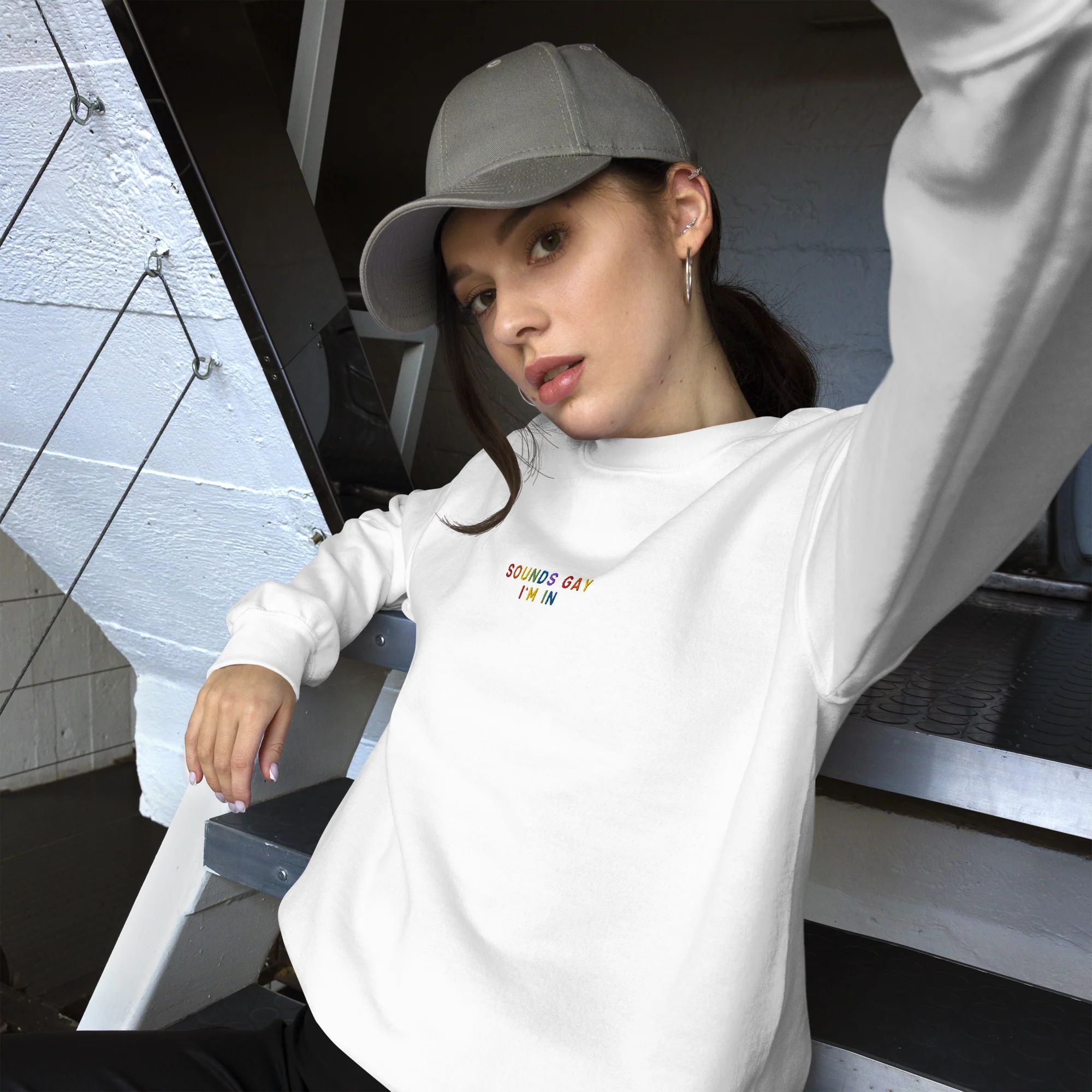 Sounds Gay I'm In Pride Embroidered Sweatshirt - Image 7