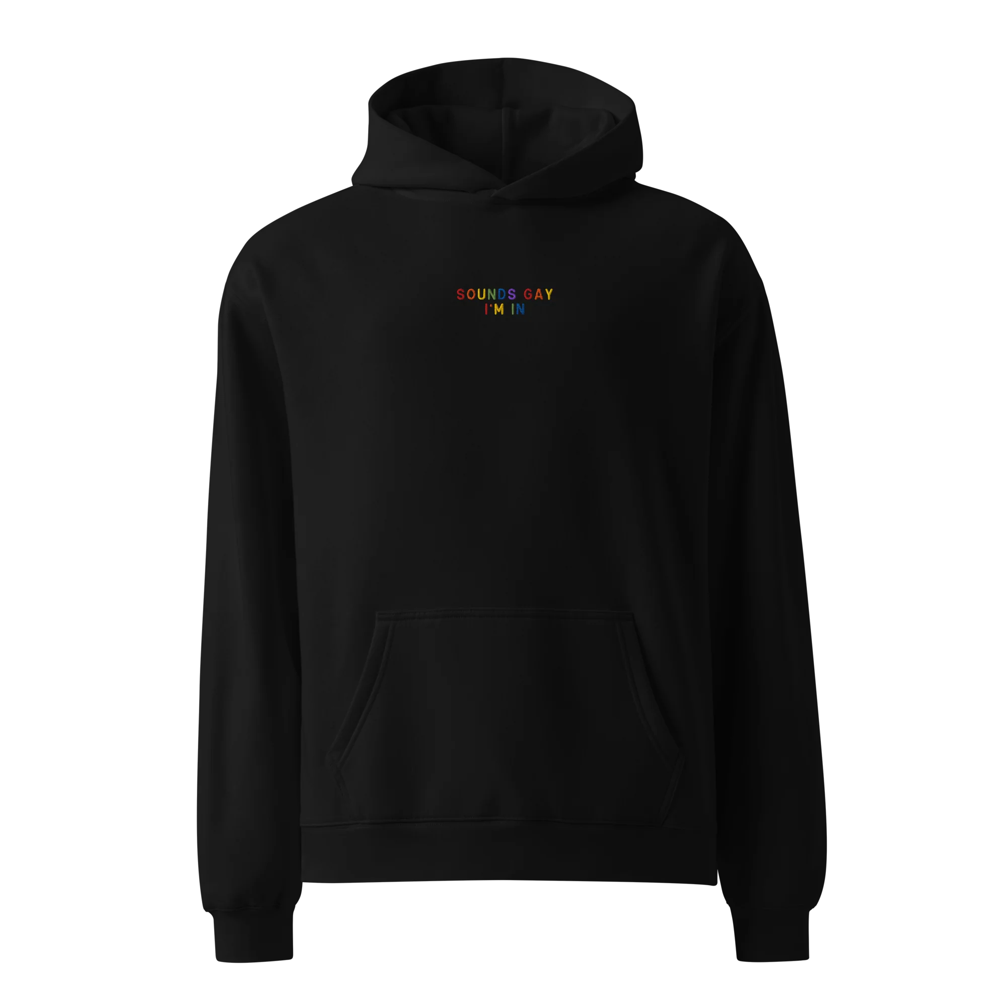 Sounds Gay I'm In Pride Embroidered Premium Oversized Hoodie - Image 5