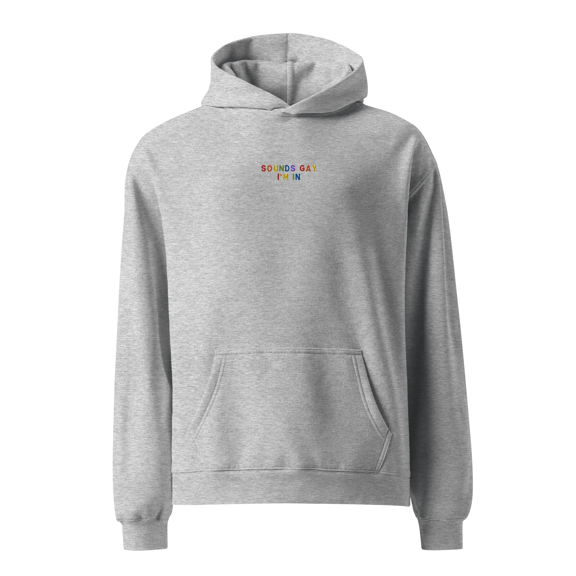 Sounds Gay I'm In Pride Embroidered Premium Oversized Hoodie - Image 9