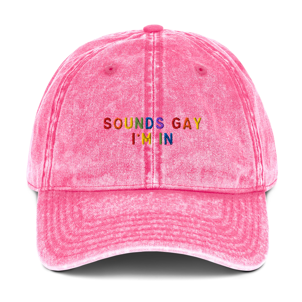 Sounds Gay I'm In Pride Embroidered Vintage Cap - Image 10