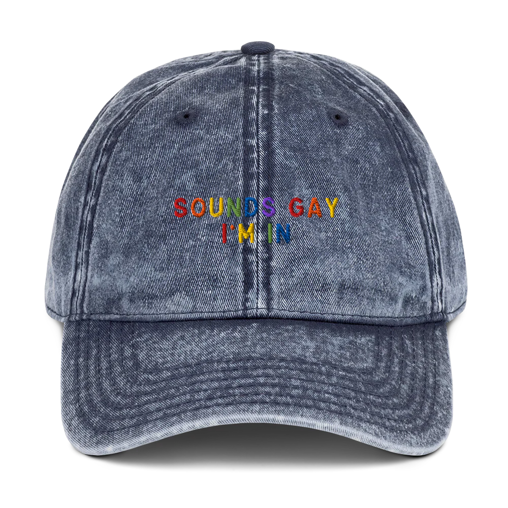 Sounds Gay I'm In Pride Embroidered Vintage Cap - Image 7