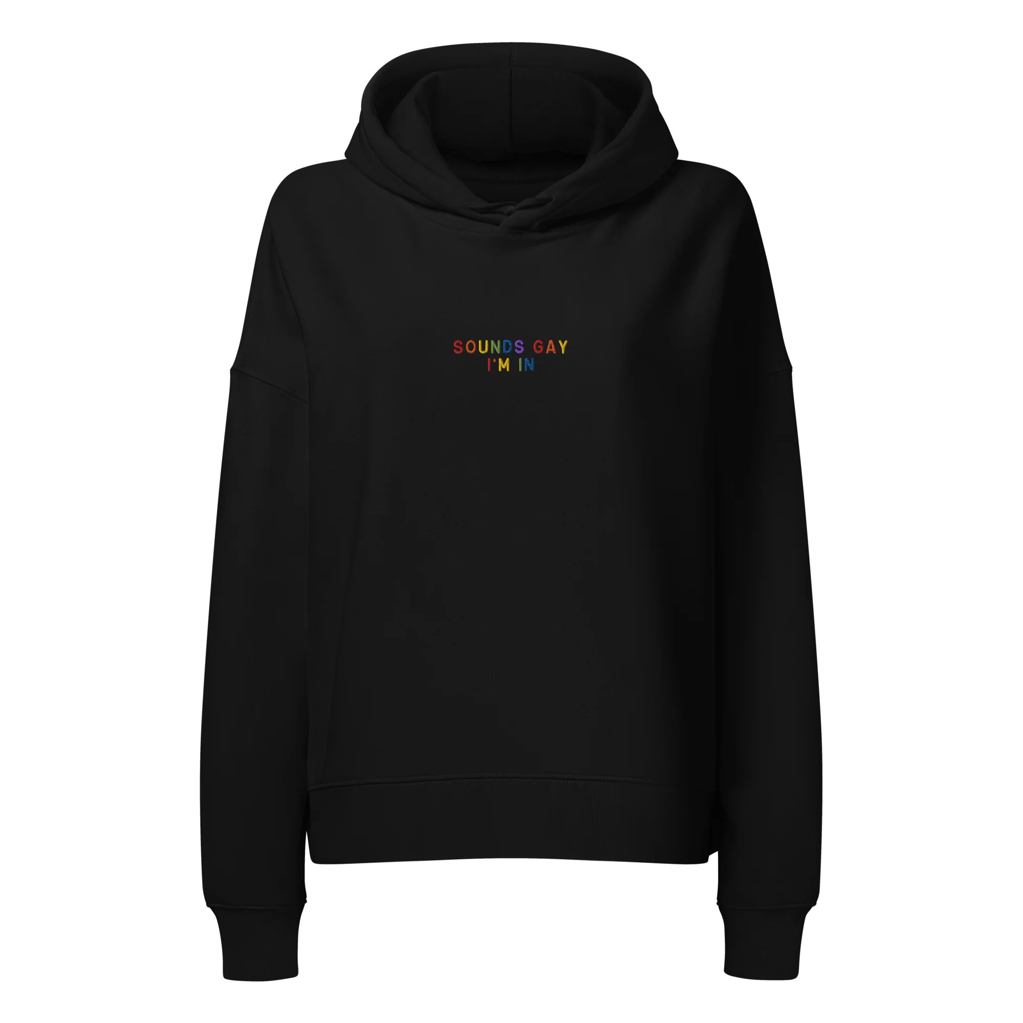 Sounds Gay I'm In Pride Embroidered Women’s Organic Hoodie - Image 8