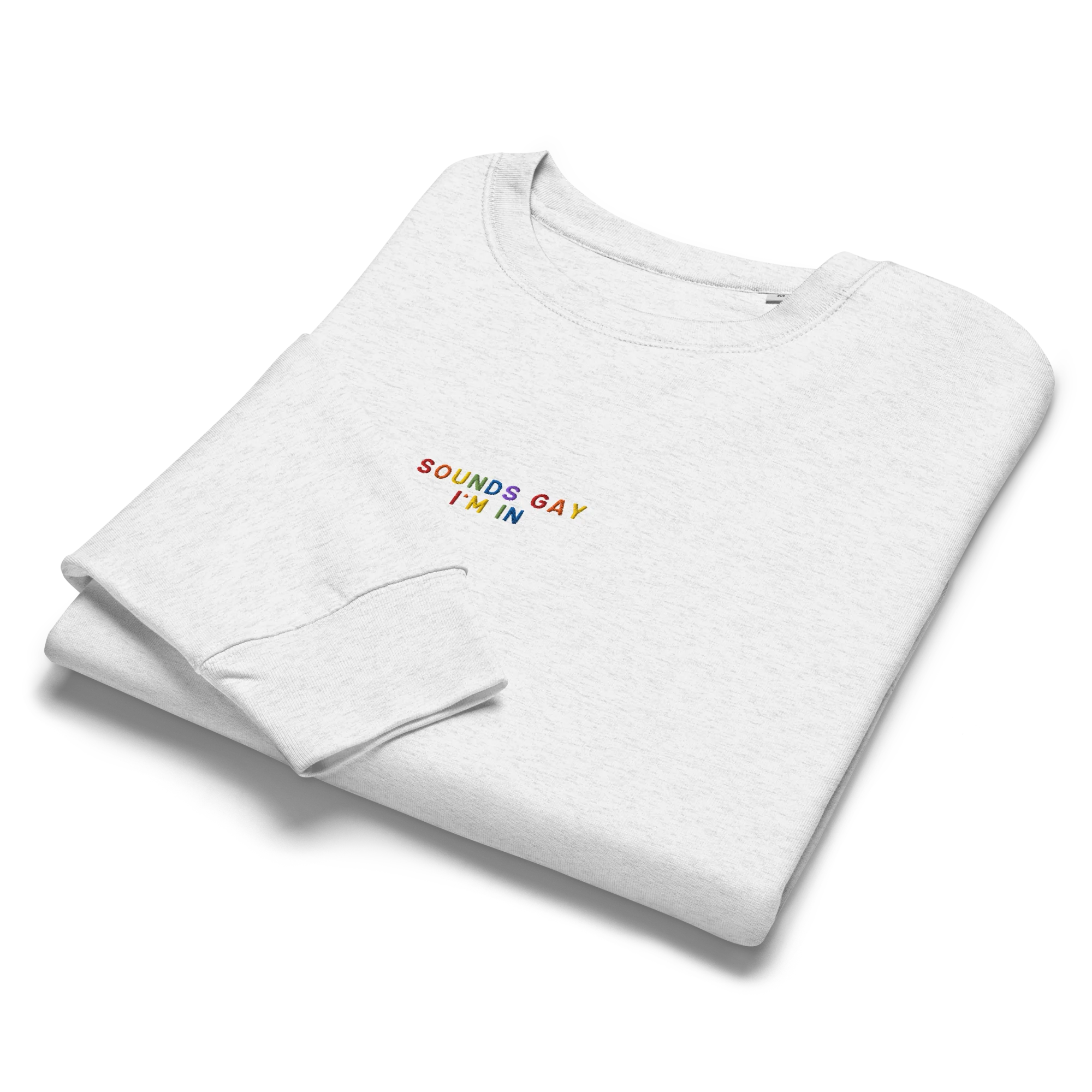 Sounds Gay I'm In Pride Embroidered Women’s Organic Sweatshirt - Image 5
