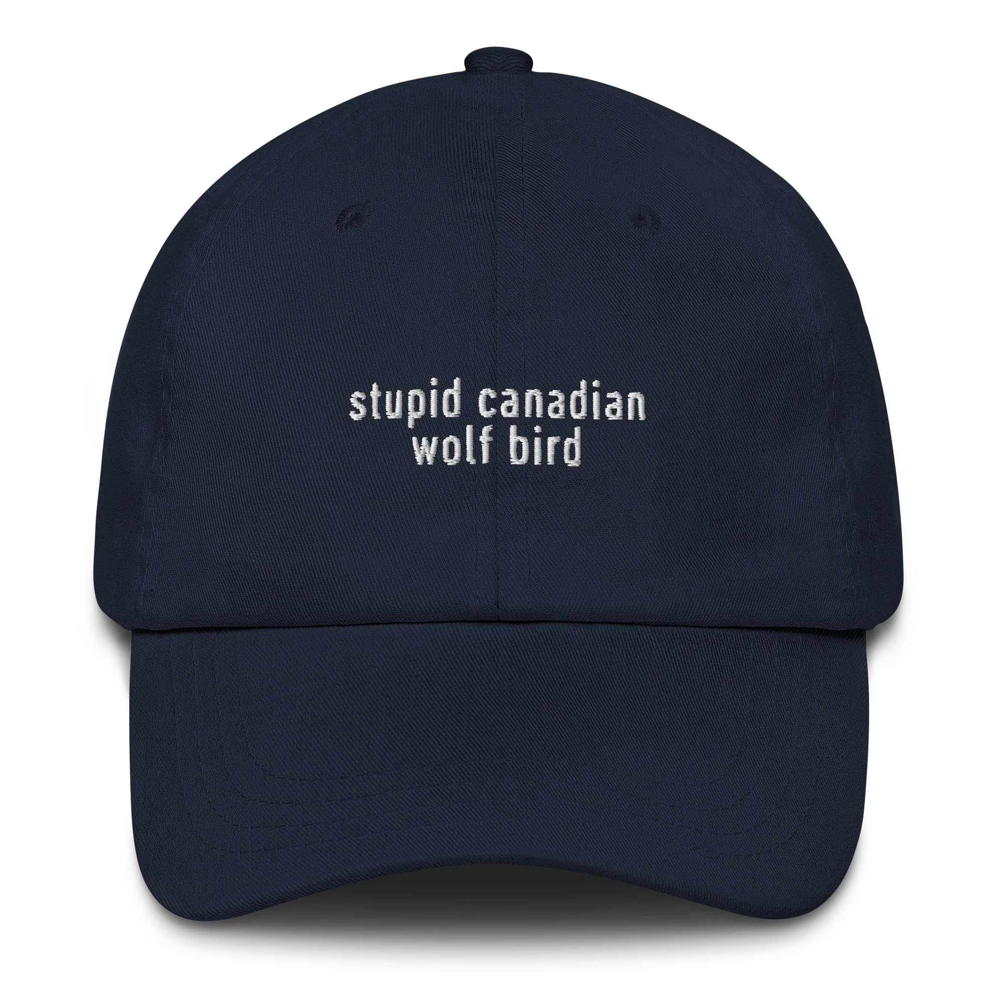 Stupid Canadian Wolf Bird HR Embroidered Cap - Image 9