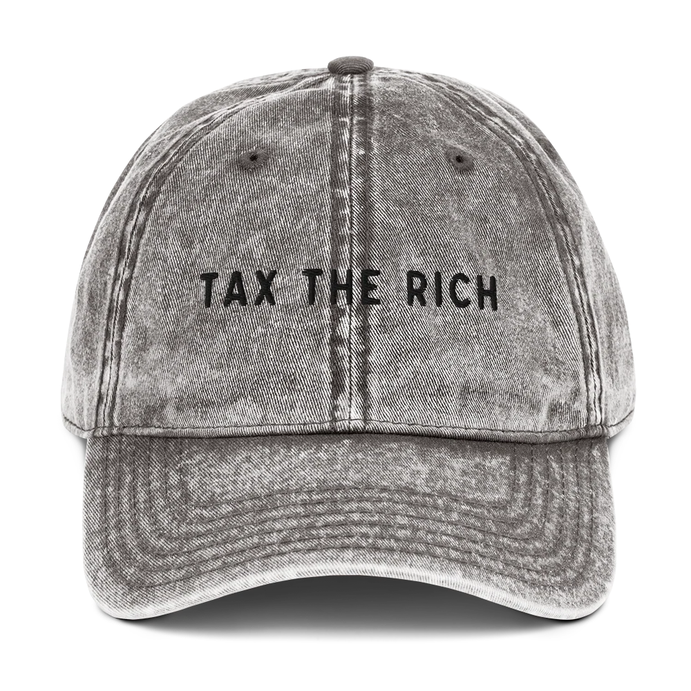 Tax The Rich Embroidered Vintage Cap - Image 4