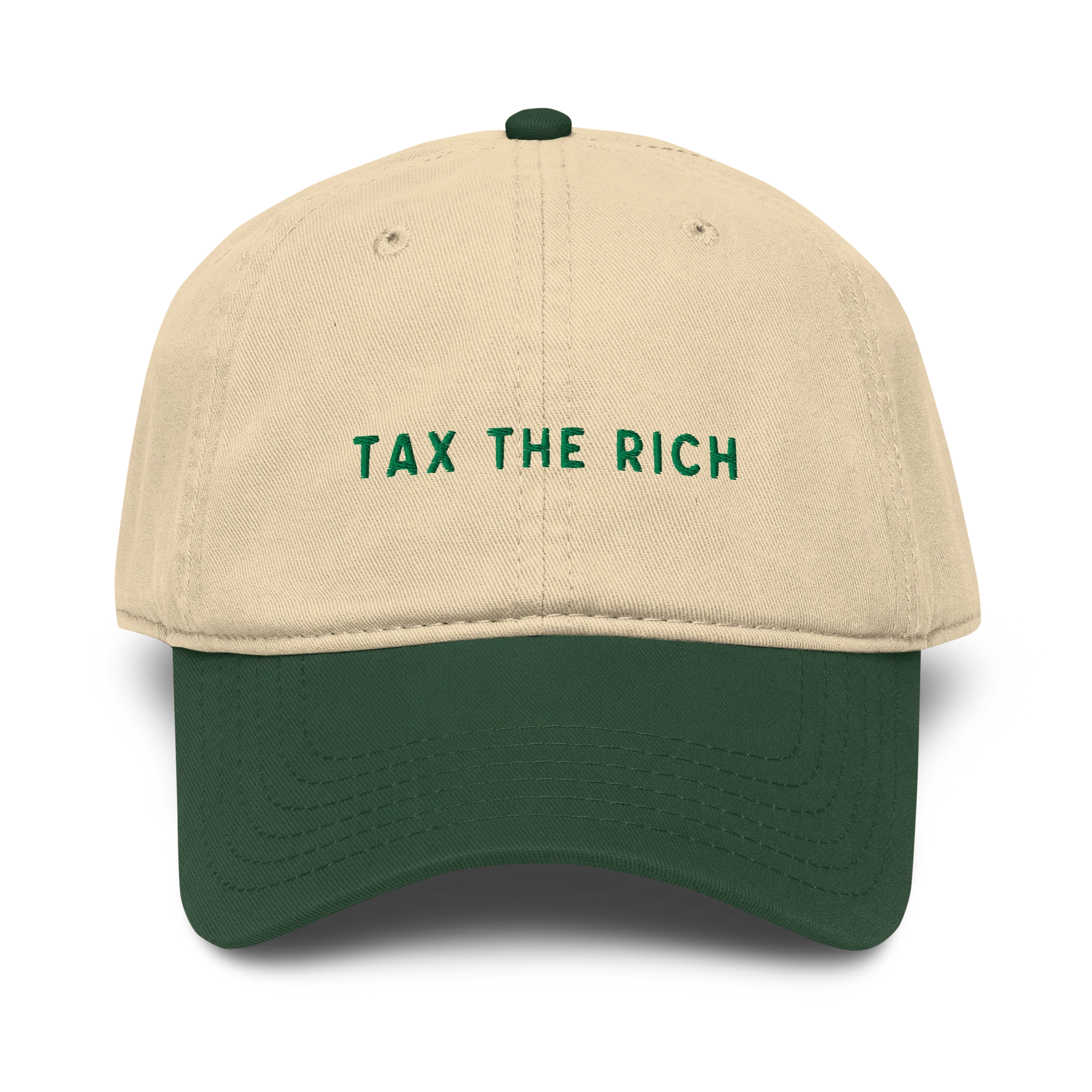 Tax The Rich Embroidered Vintage Wash Baseball Cap - Image 3