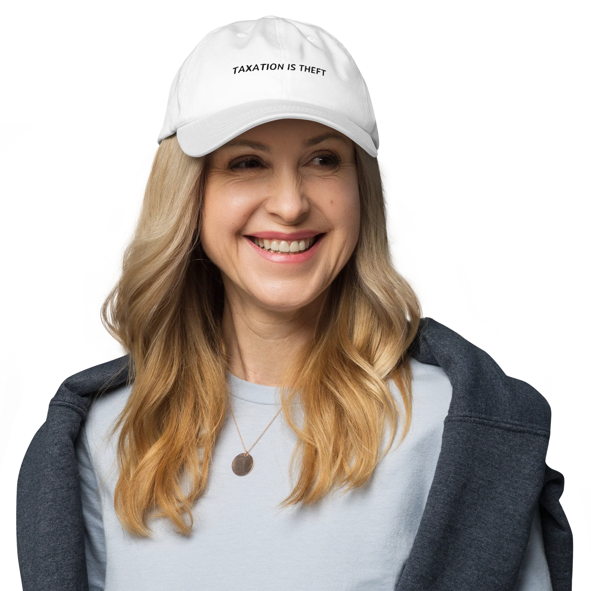 Taxation is Theft Funny Finance Embroidered Cap - Image 2