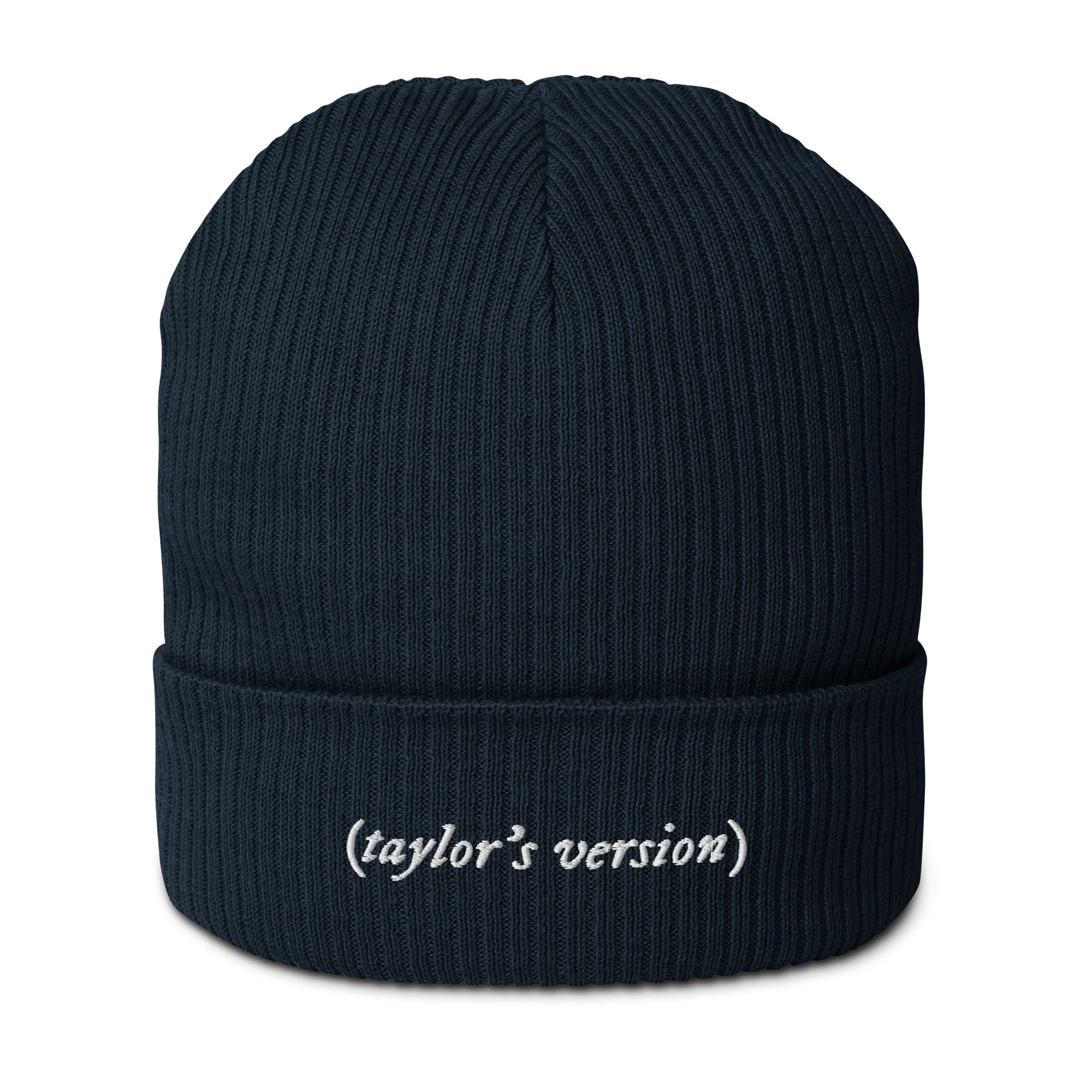taylor's version Embroidered Organic Ribbed Beanie - Image 3