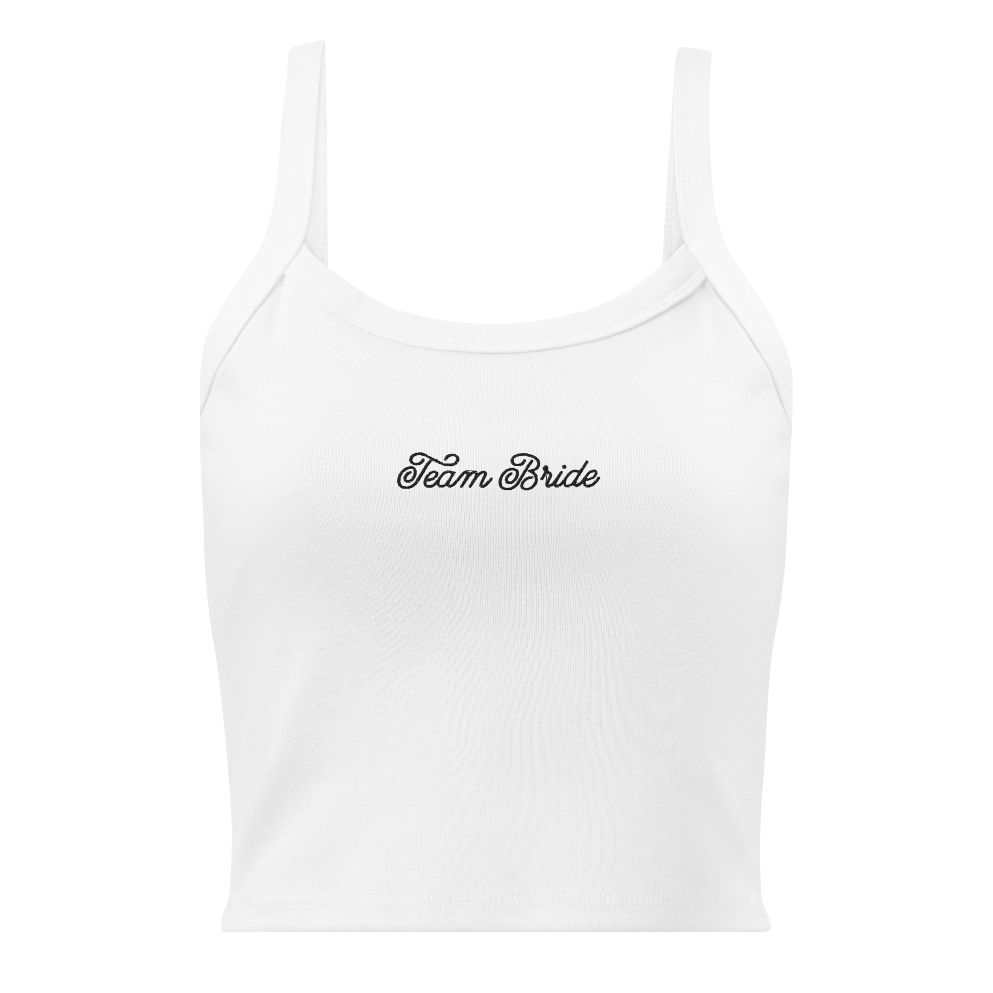 Team Bride Bachelorette Rib Embroidered Tank Top - Image 5