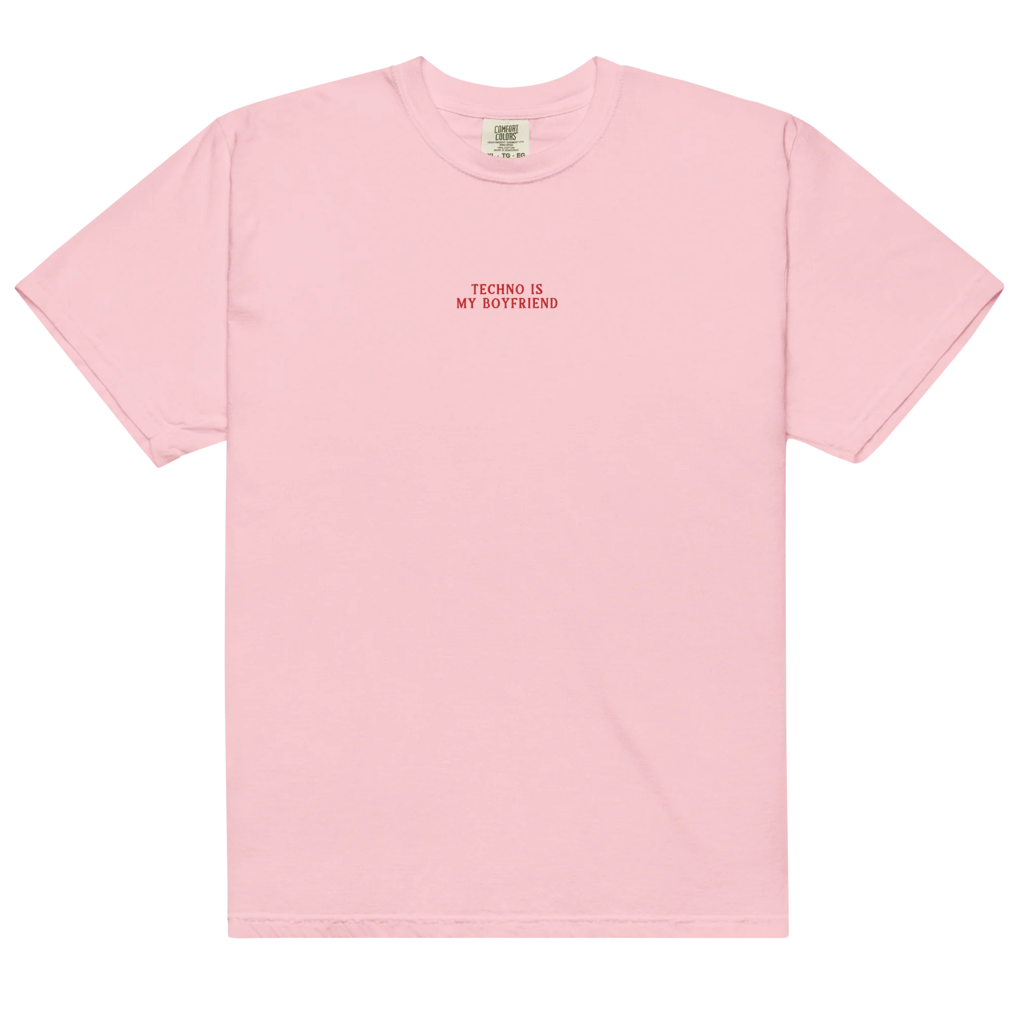 Techno is My Boyfriend Embroidered Classic T-Shirt - Image 10