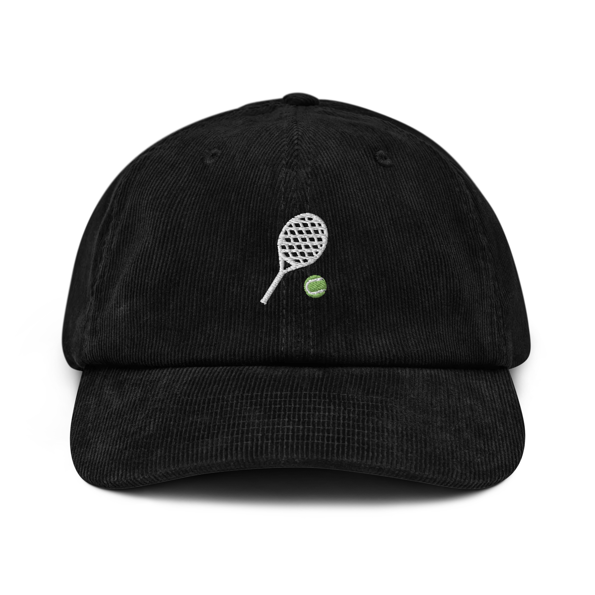 Tennis Racquet Embroidered Corduroy Hat - Image 7
