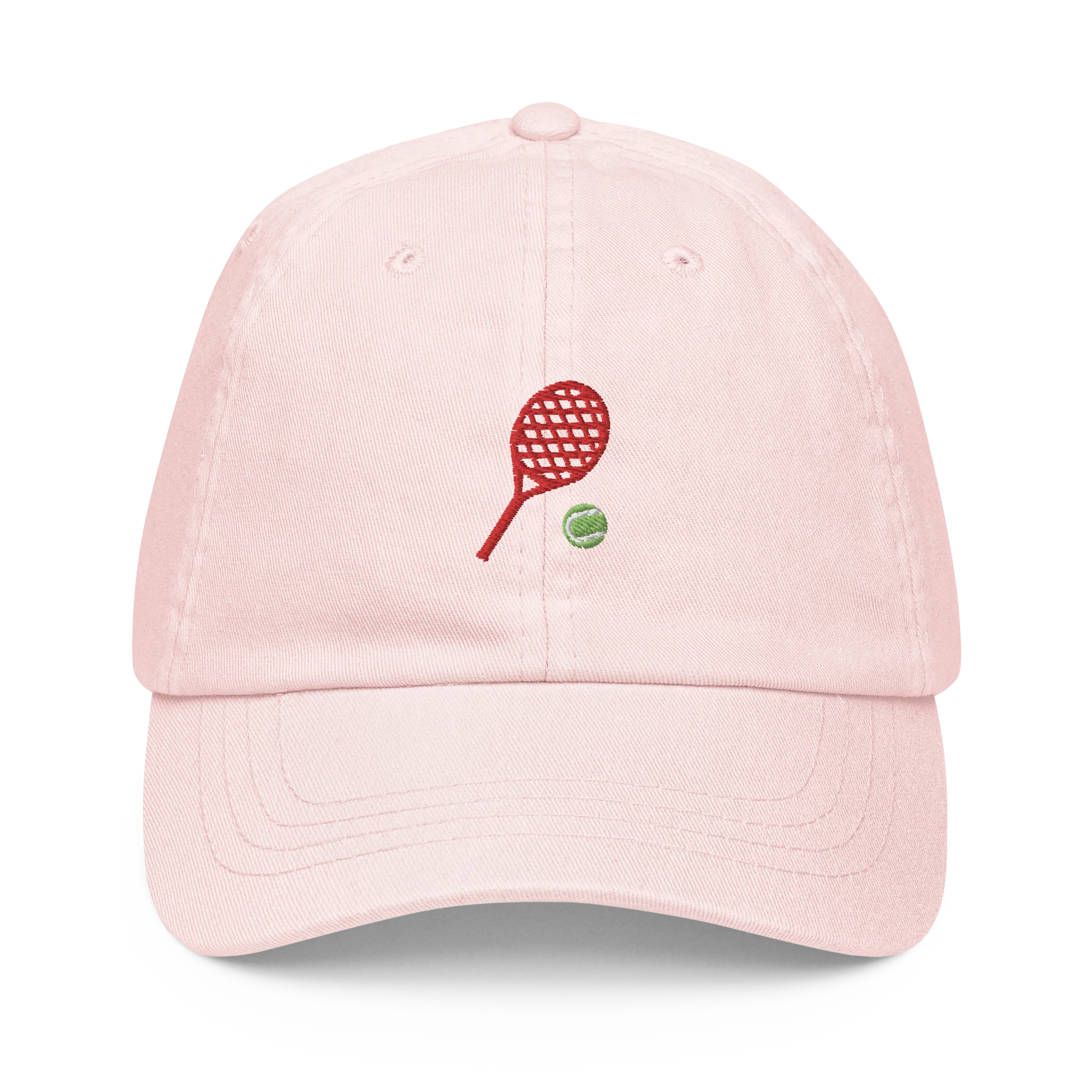 Tennis Racquet Embroidered Pastel Baseball Cap - Image 5