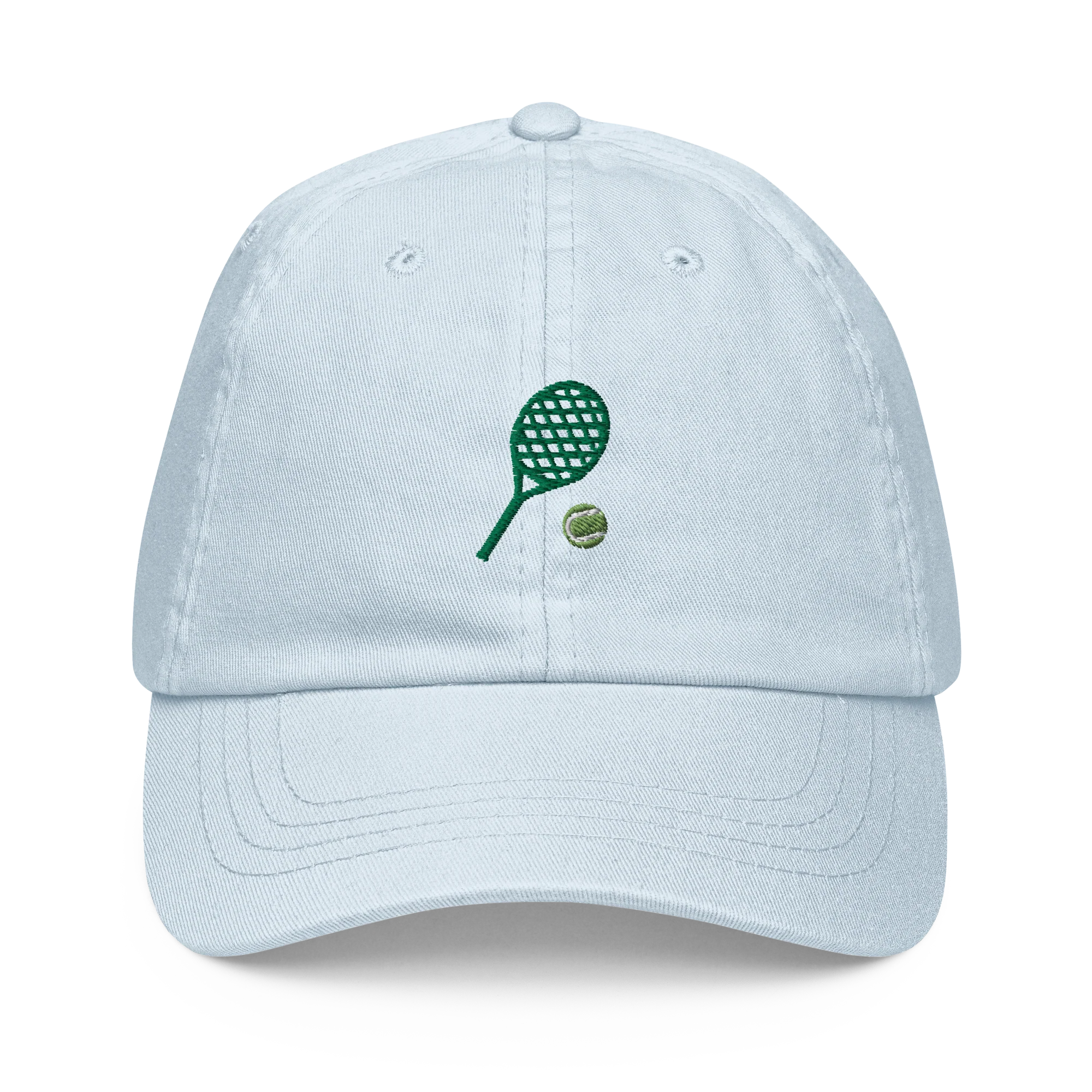Tennis Racquet Embroidered Pastel Baseball Cap - Image 6