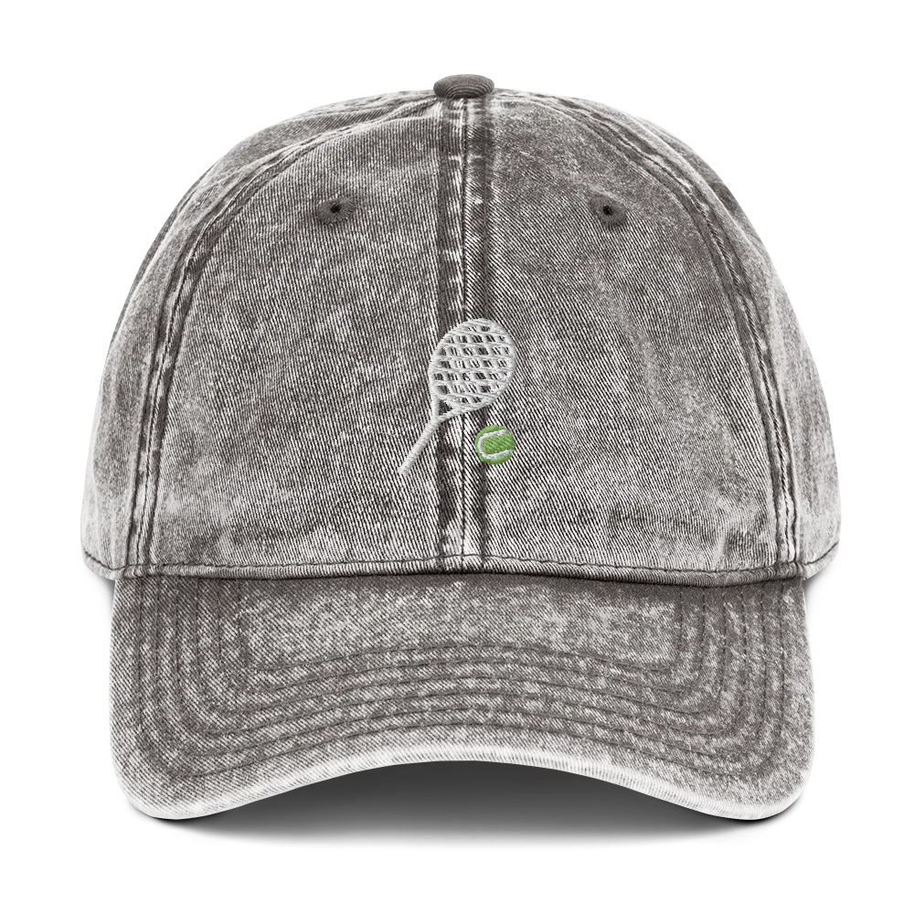 Tennis Racquet Embroidered Vintage Cap - Image 5