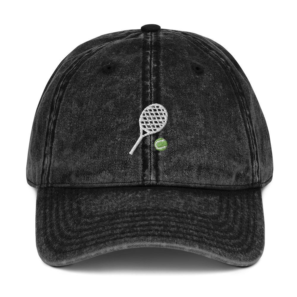 Tennis Racquet Embroidered Vintage Cap - Image 6