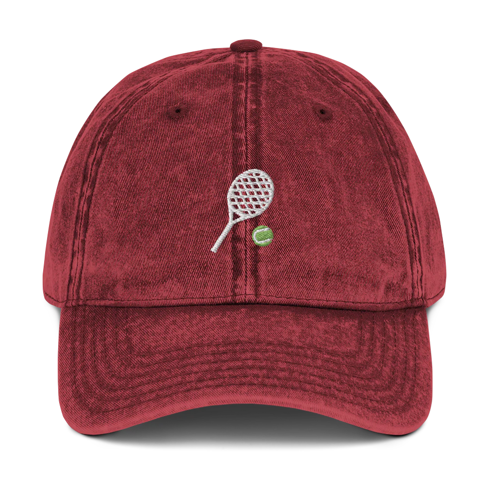 Tennis Racquet Embroidered Vintage Cap - Image 8