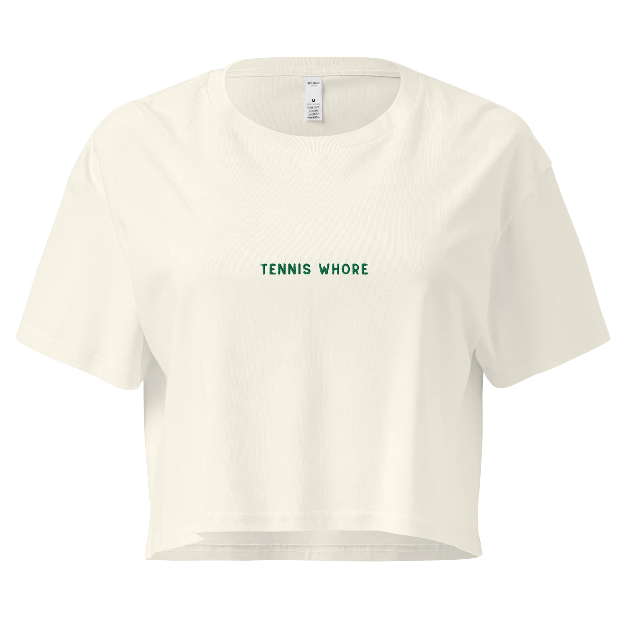 Tennis Whore Embroidered Crop Tee - Image 3