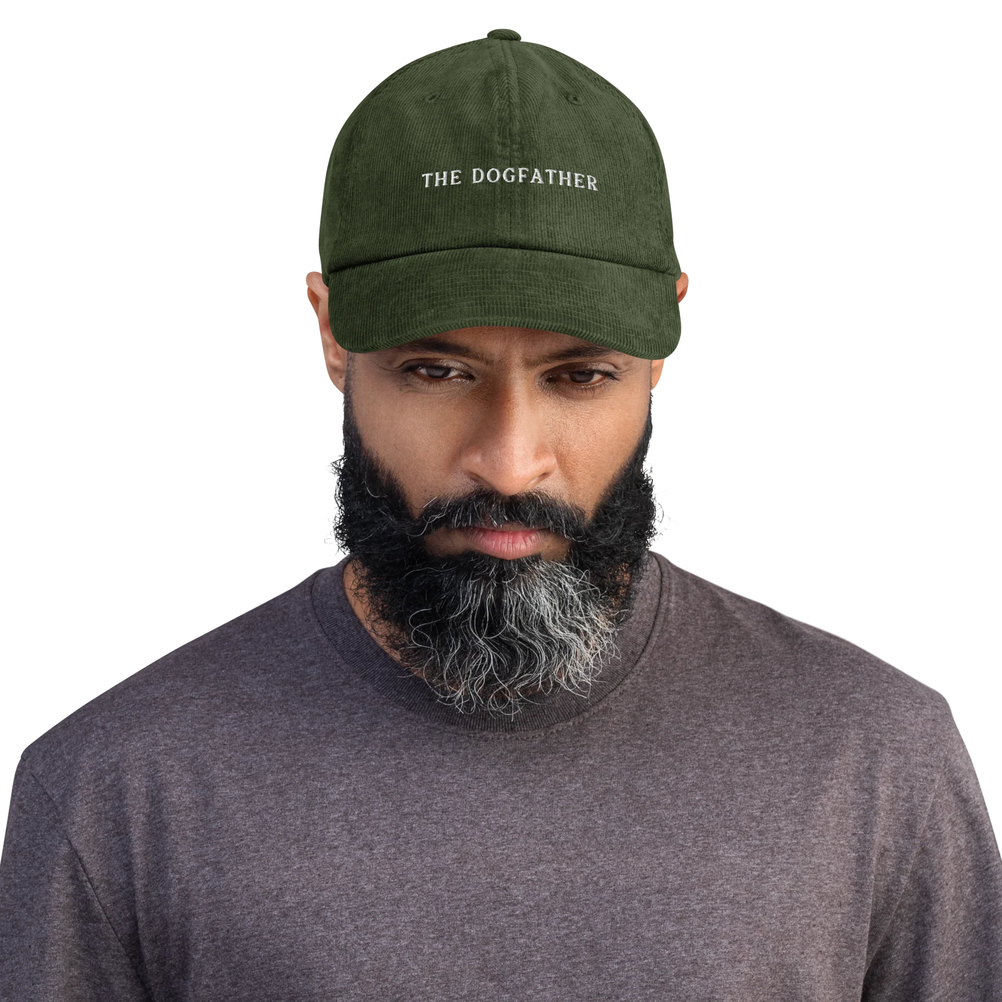 The Dogfather Embroidered Corduroy Hat - Image 6