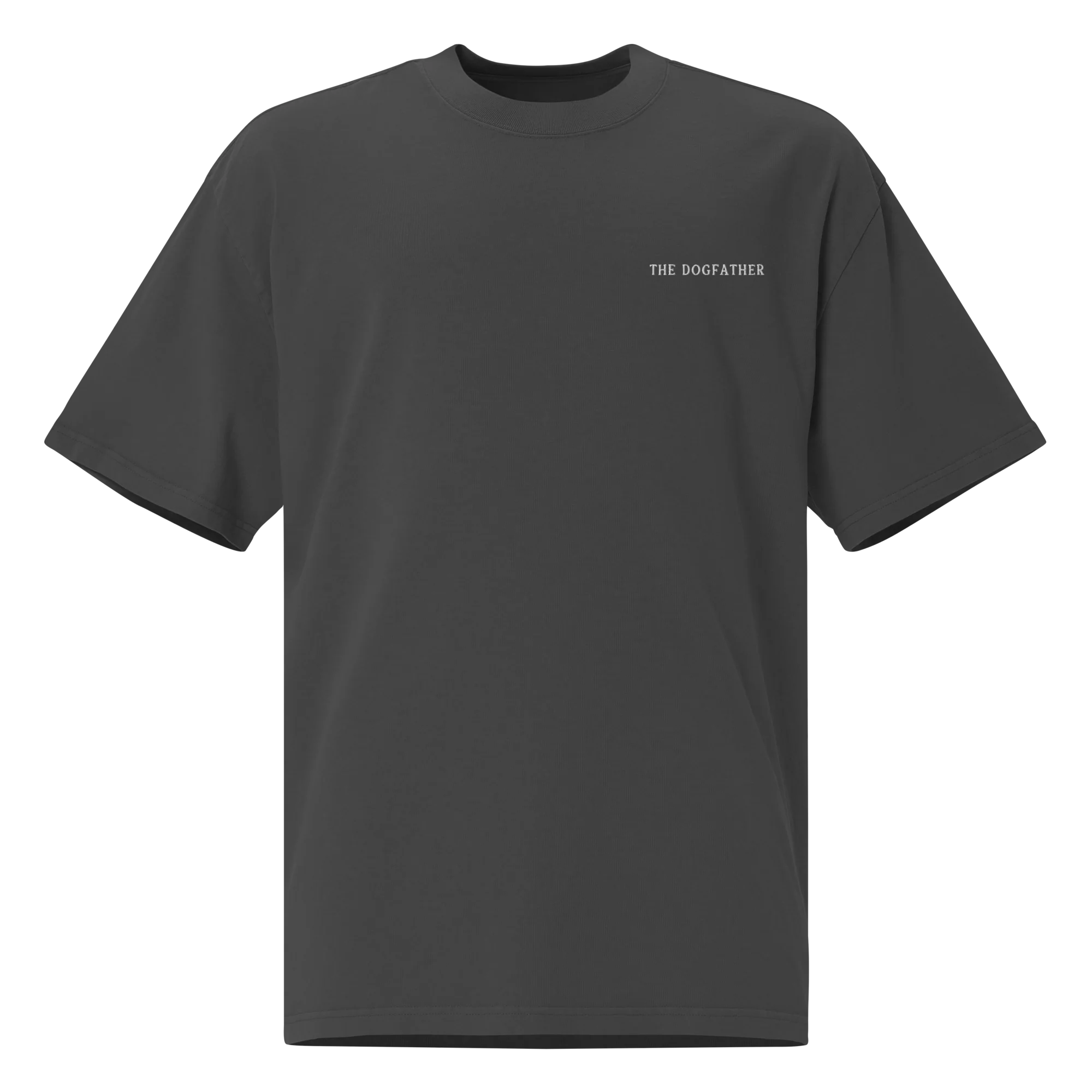 The Dogfather Embroidered Oversized Faded T-Shirt - Image 5