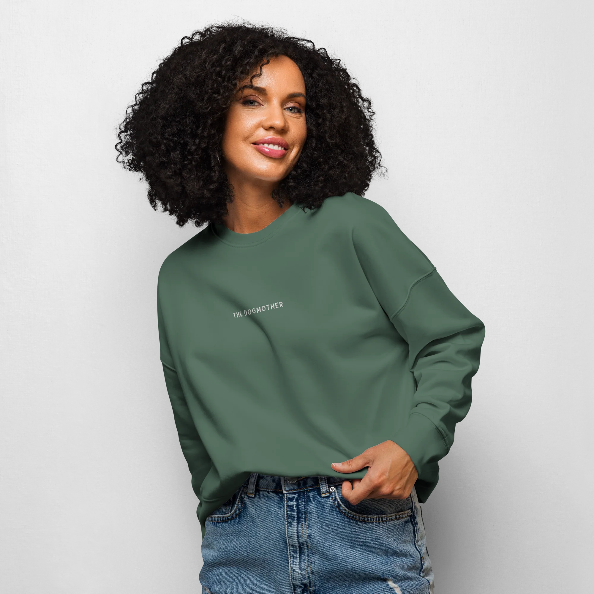 The Dogmother Embroidered Women’s Organic Sweatshirt - Image 6