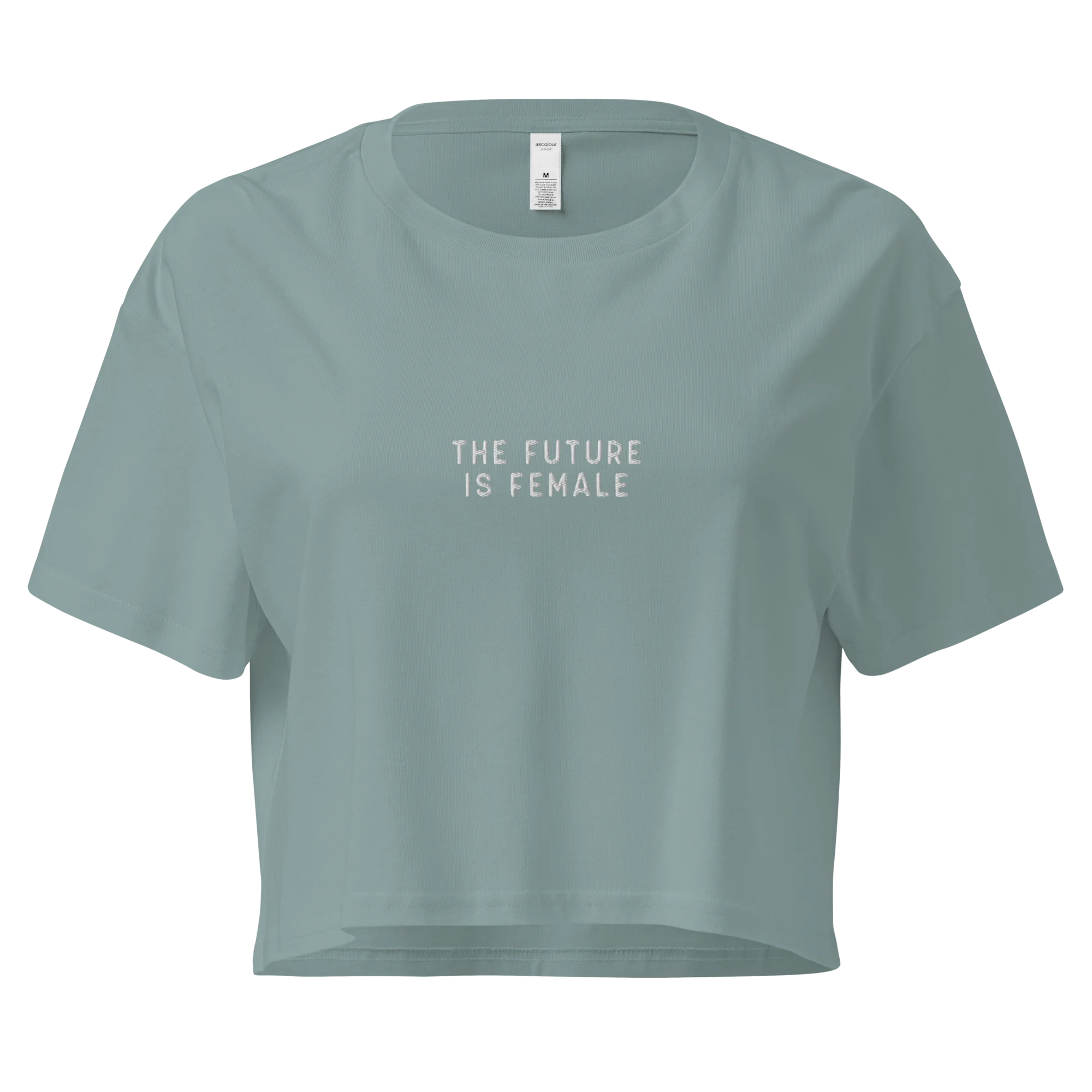 The Future is Female Embroidered Crop Tee - Image 8