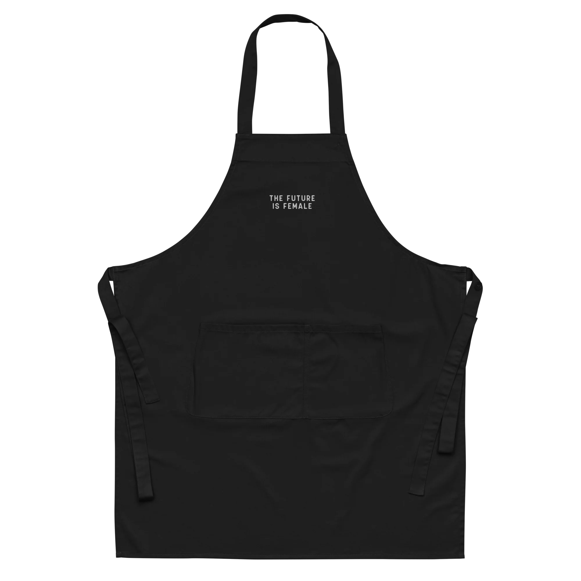 The Future is Female Embroidered Organic Cotton Apron - Image 3