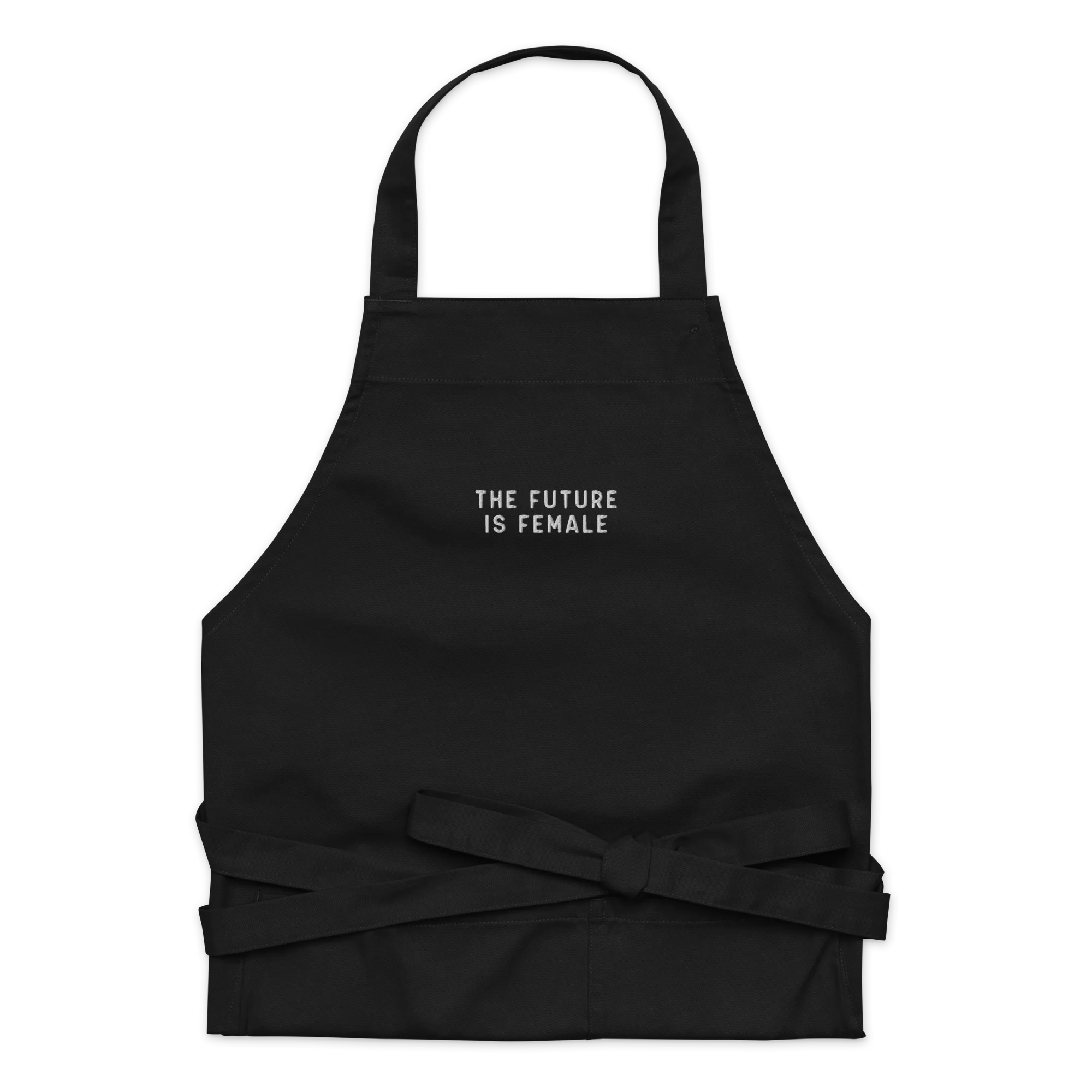 The Future is Female Embroidered Organic Cotton Apron - Image 4