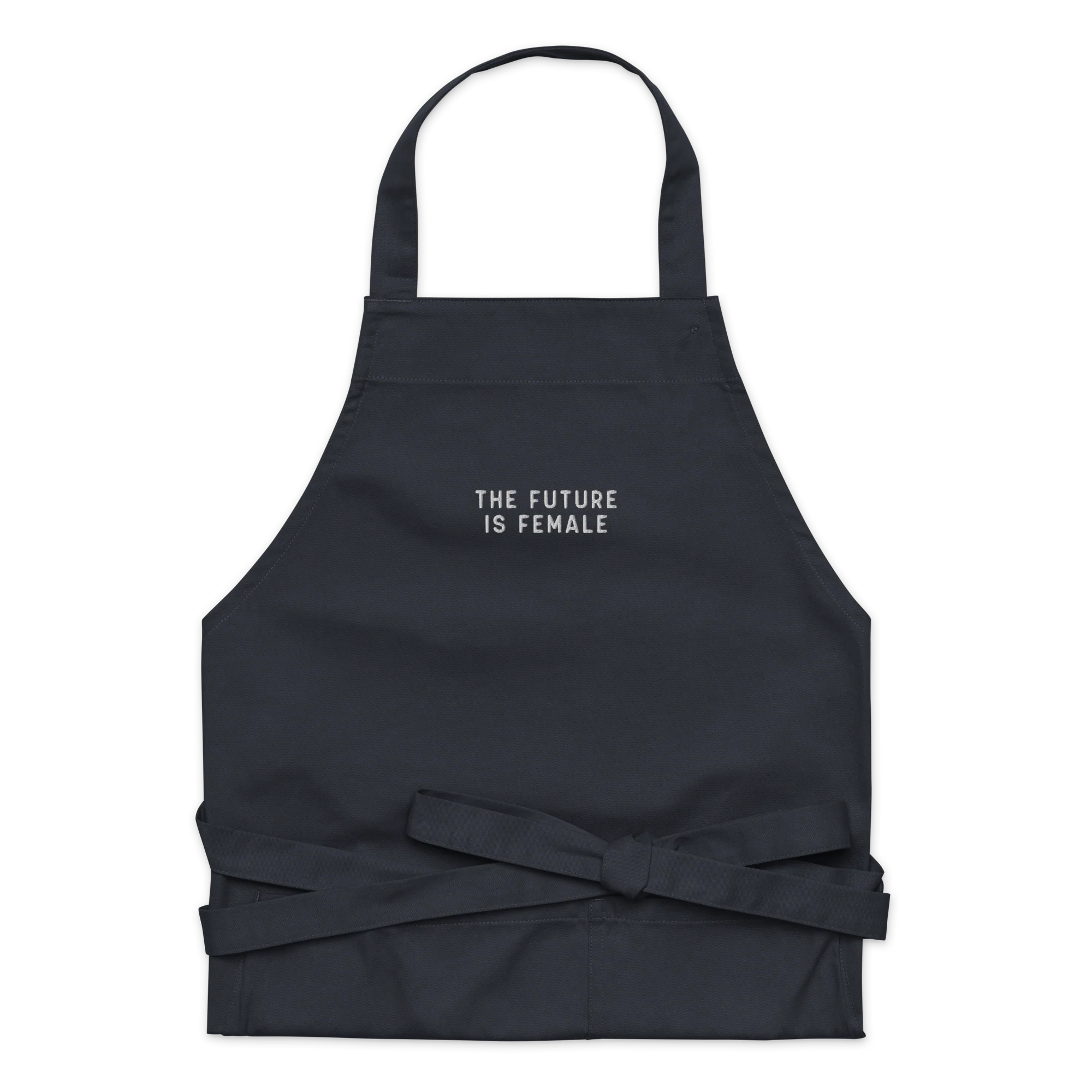 The Future is Female Embroidered Organic Cotton Apron - Image 7