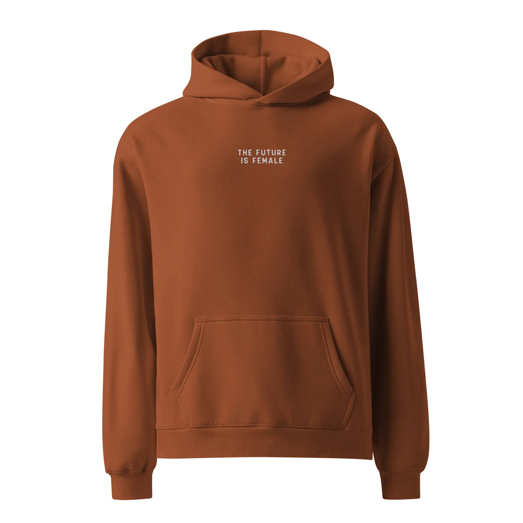 The Future Is Female Embroidered Premium Oversized Hoodie