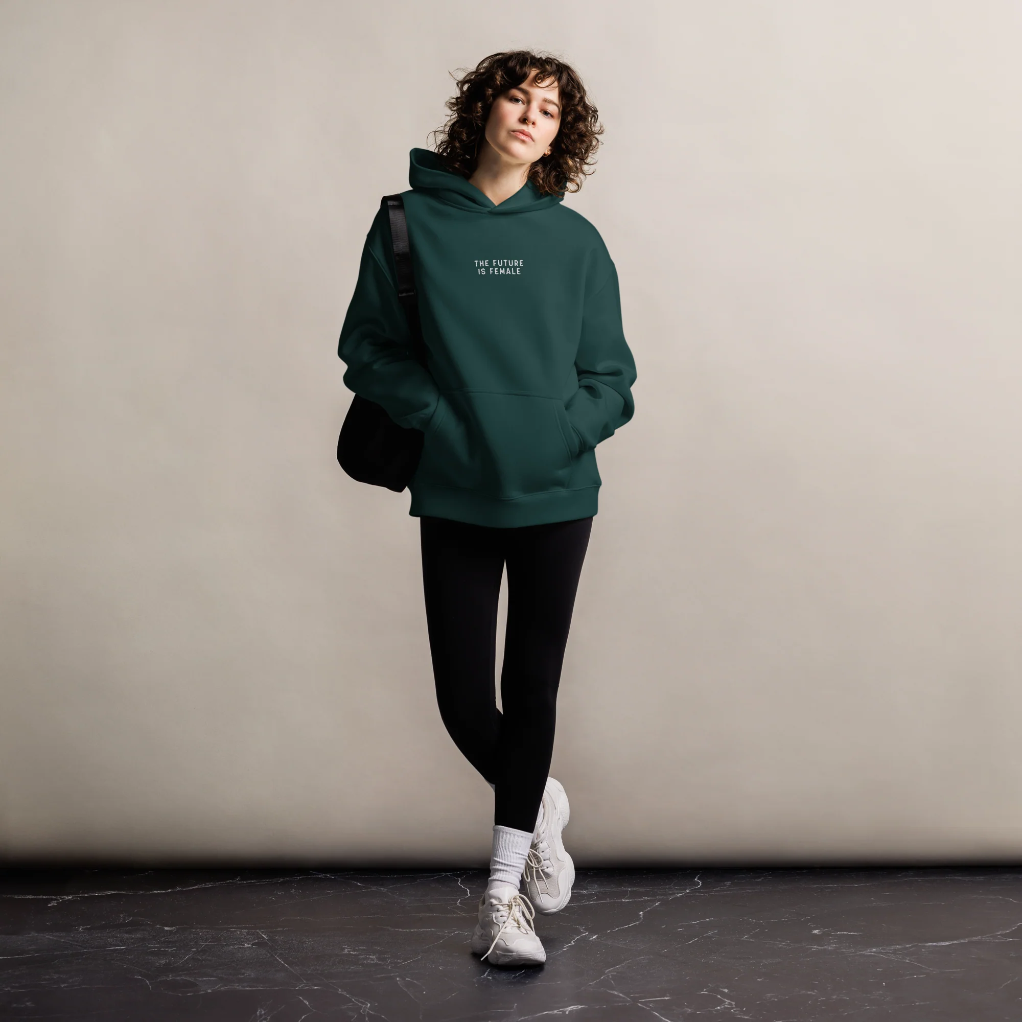 The Future Is Female Embroidered Premium Oversized Hoodie - Image 6