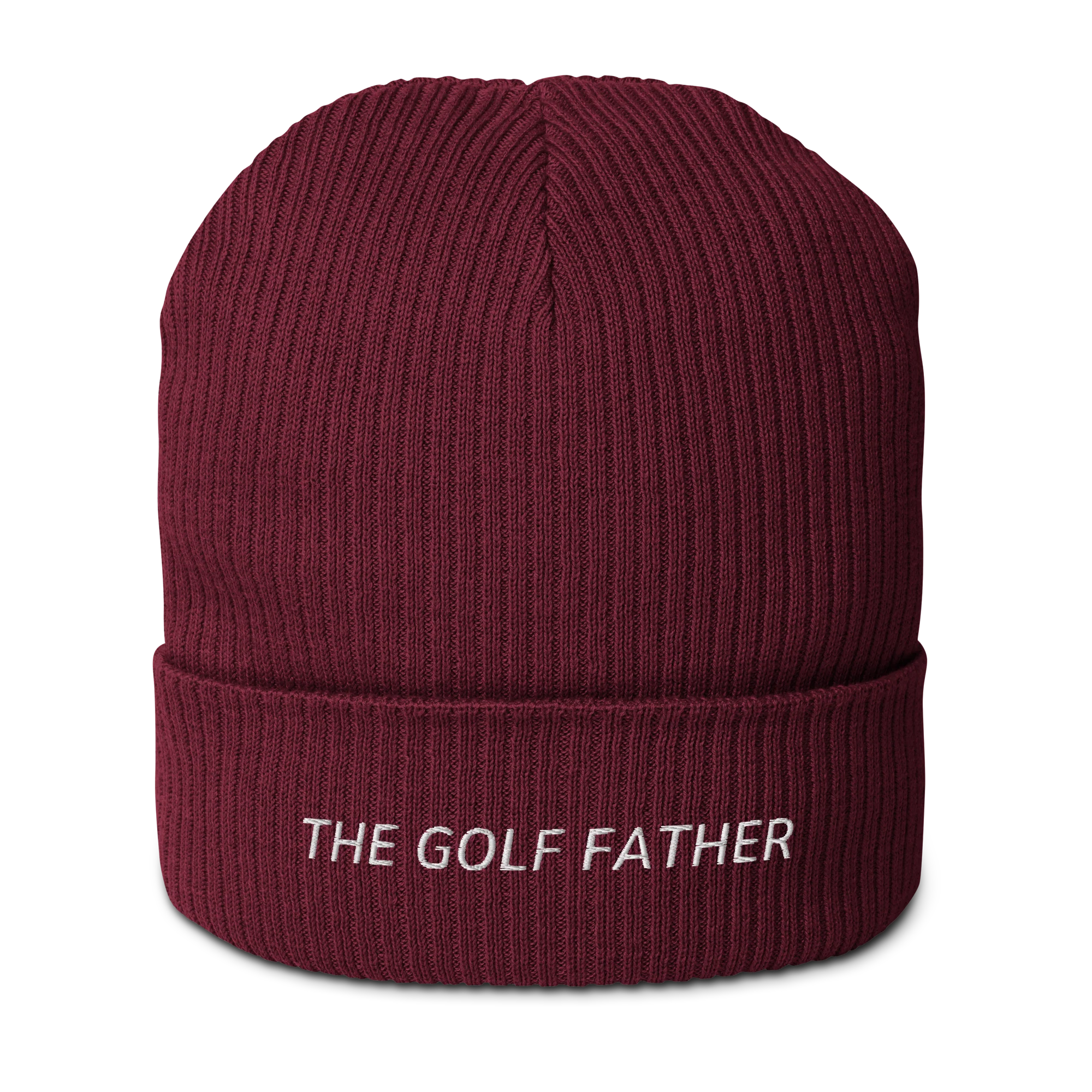 The Golf Father Embroidered Organic Ribbed Beanie - Image 4