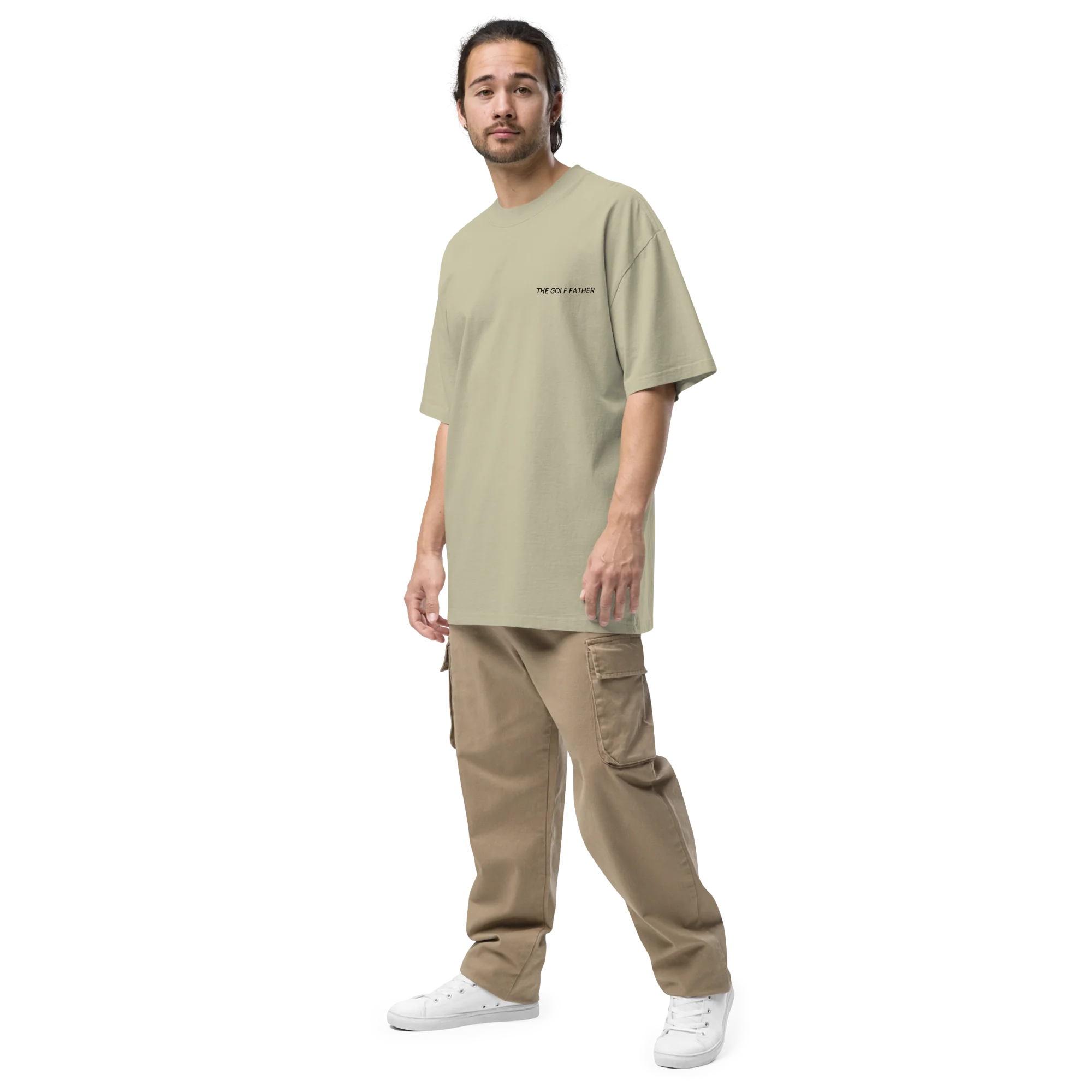 The Golf Father Embroidered Oversized Faded T-Shirt - Image 6