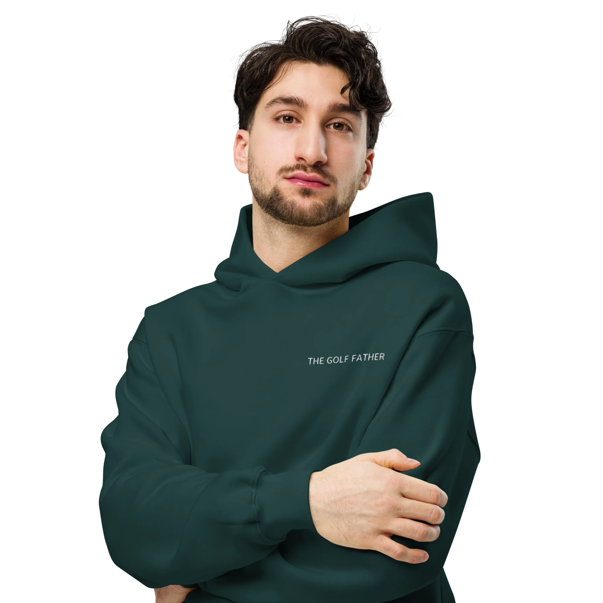 The Golf Father Embroidered Premium Oversized Hoodie - Image 2