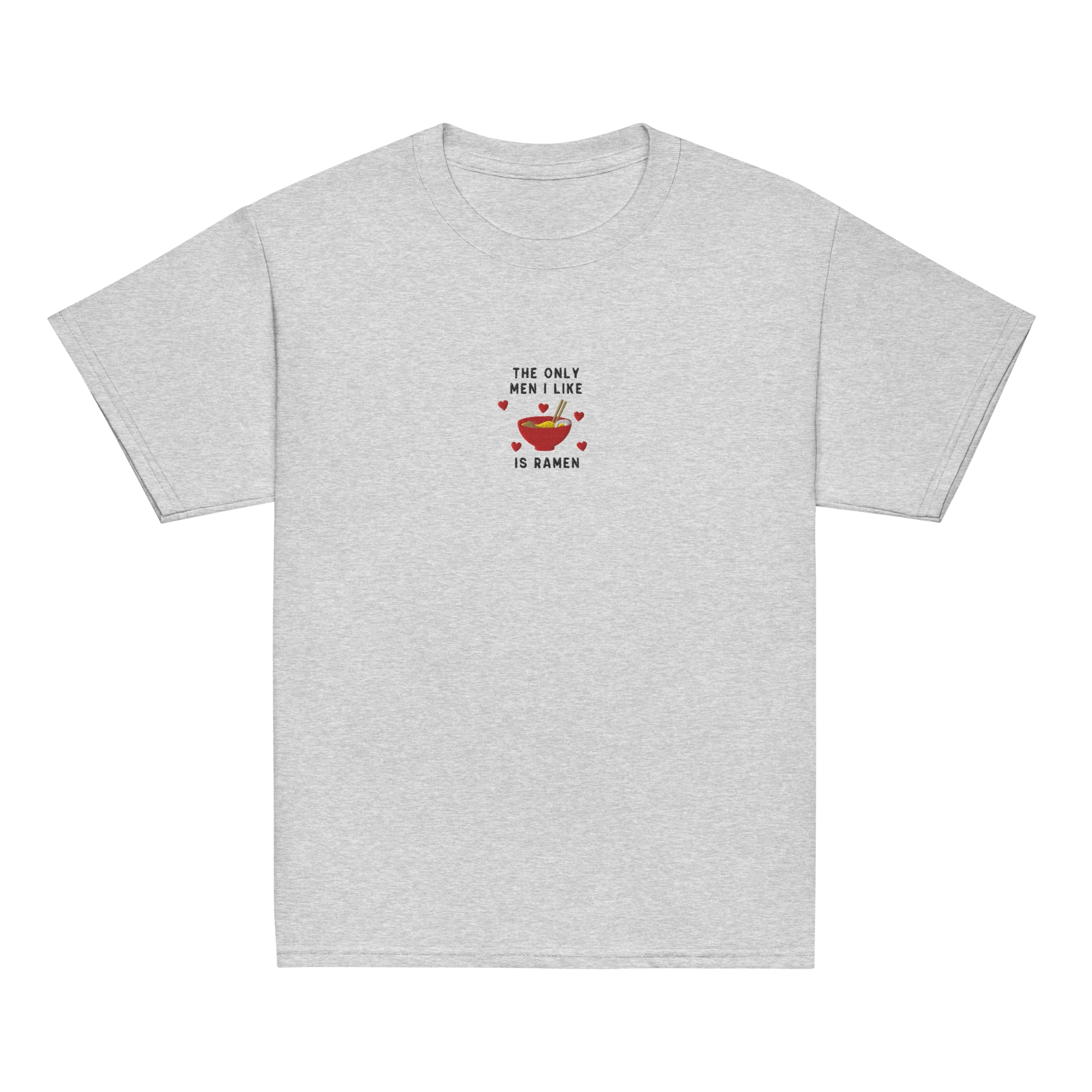 The Only Men I Like Ramen Embroidered Baby Tee - Image 7