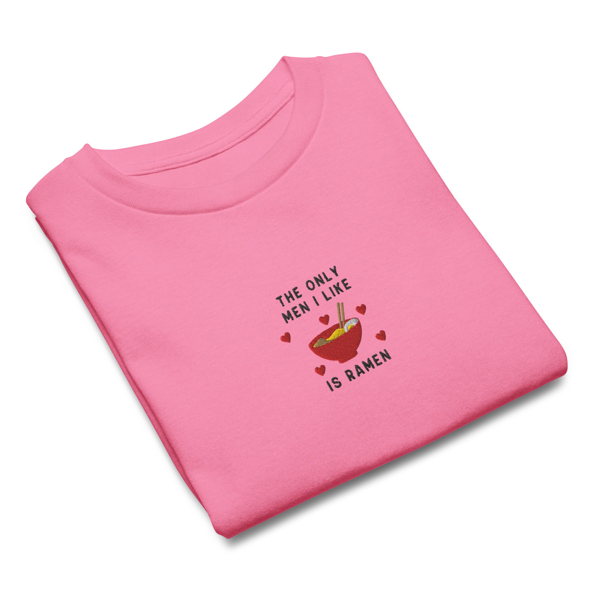 The Only Men I Like Ramen Embroidered Baby Tee - Image 9