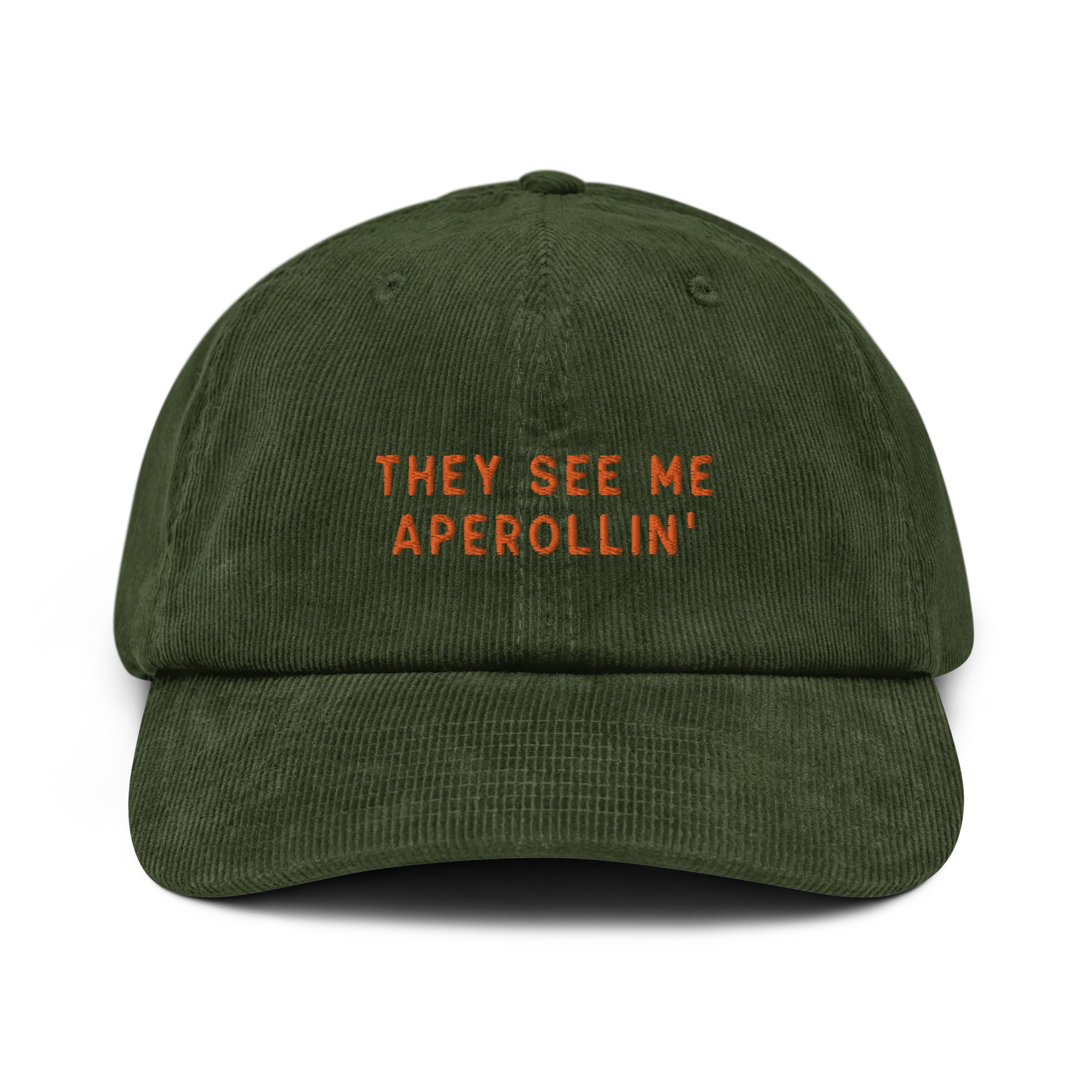 They See Me Aperollin' Embroidered Corduroy Hat - Image 5