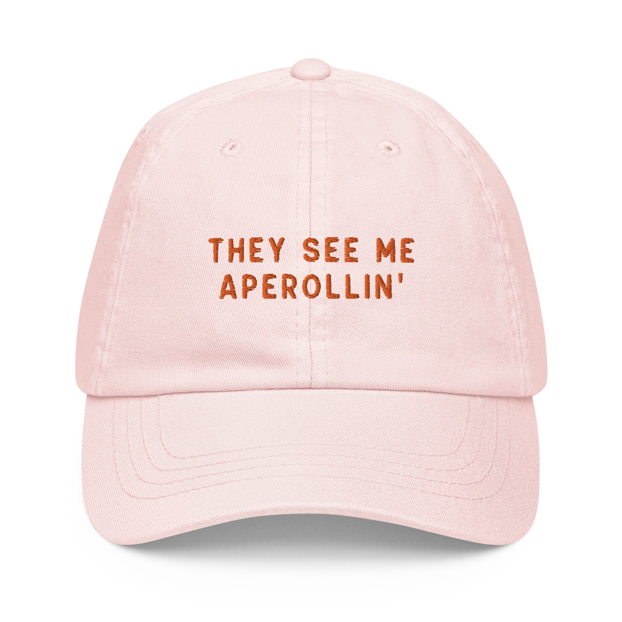 They See Me Aperollin' Embroidered Pastel Baseball Cap - Image 5
