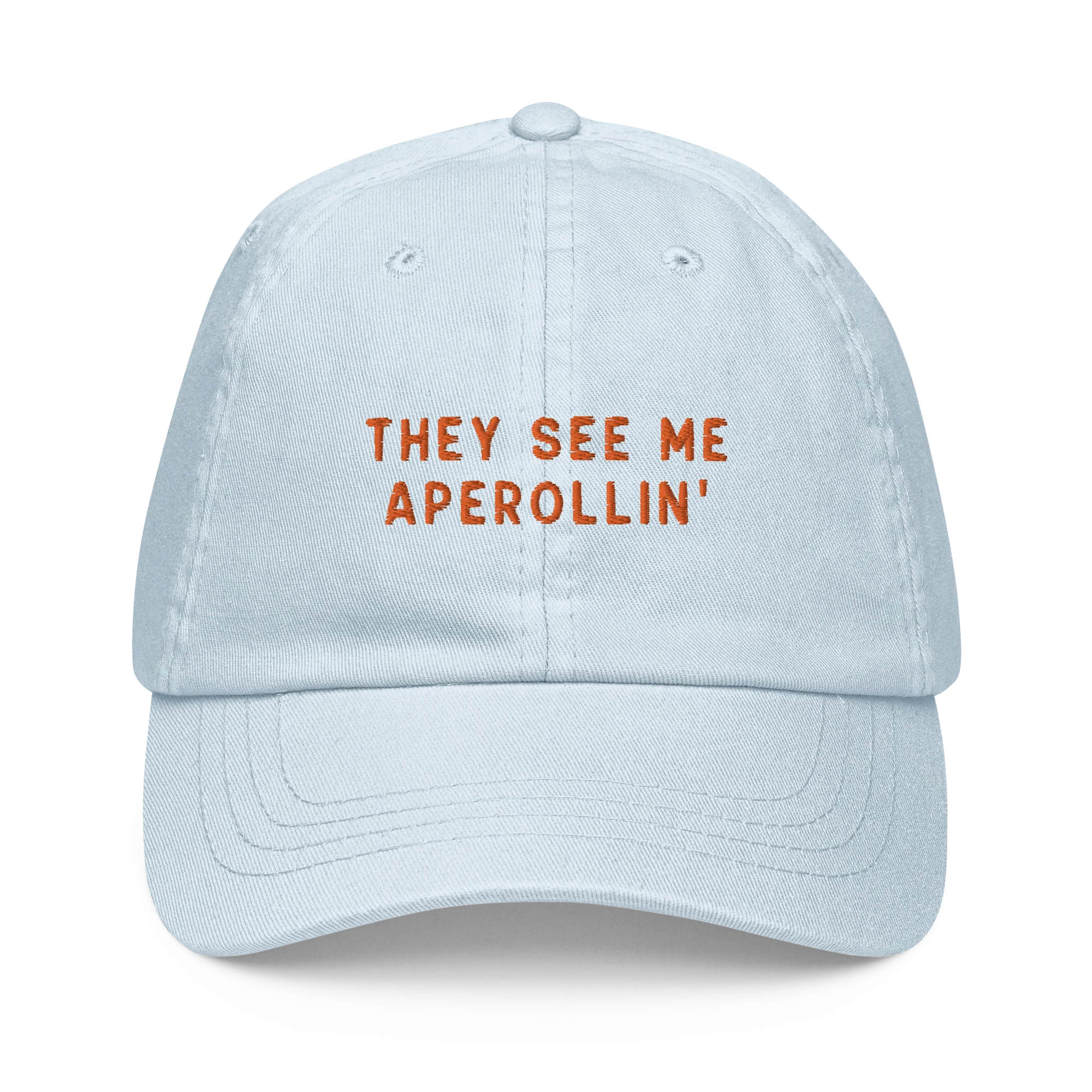They See Me Aperollin' Embroidered Pastel Baseball Cap - Image 6