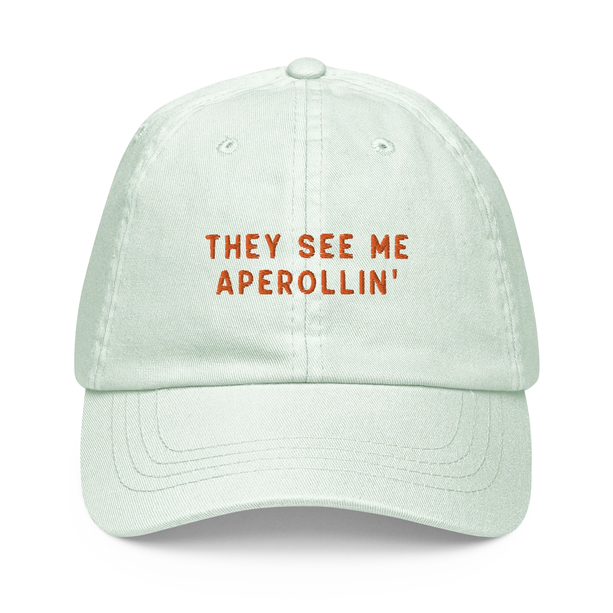 They See Me Aperollin' Embroidered Pastel Baseball Cap - Image 9