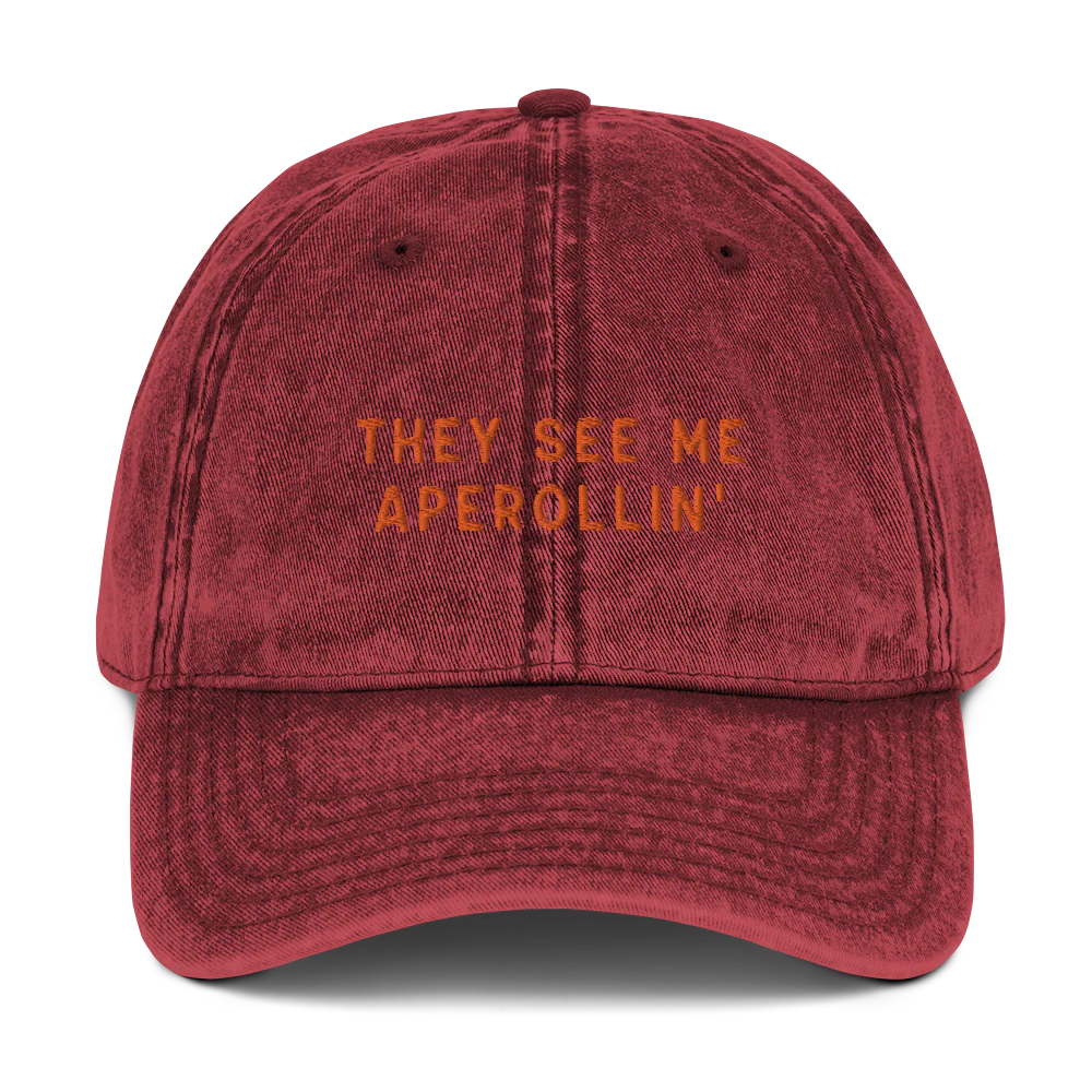 They See Me Aperollin' Embroidered Vintage Cap - Image 8