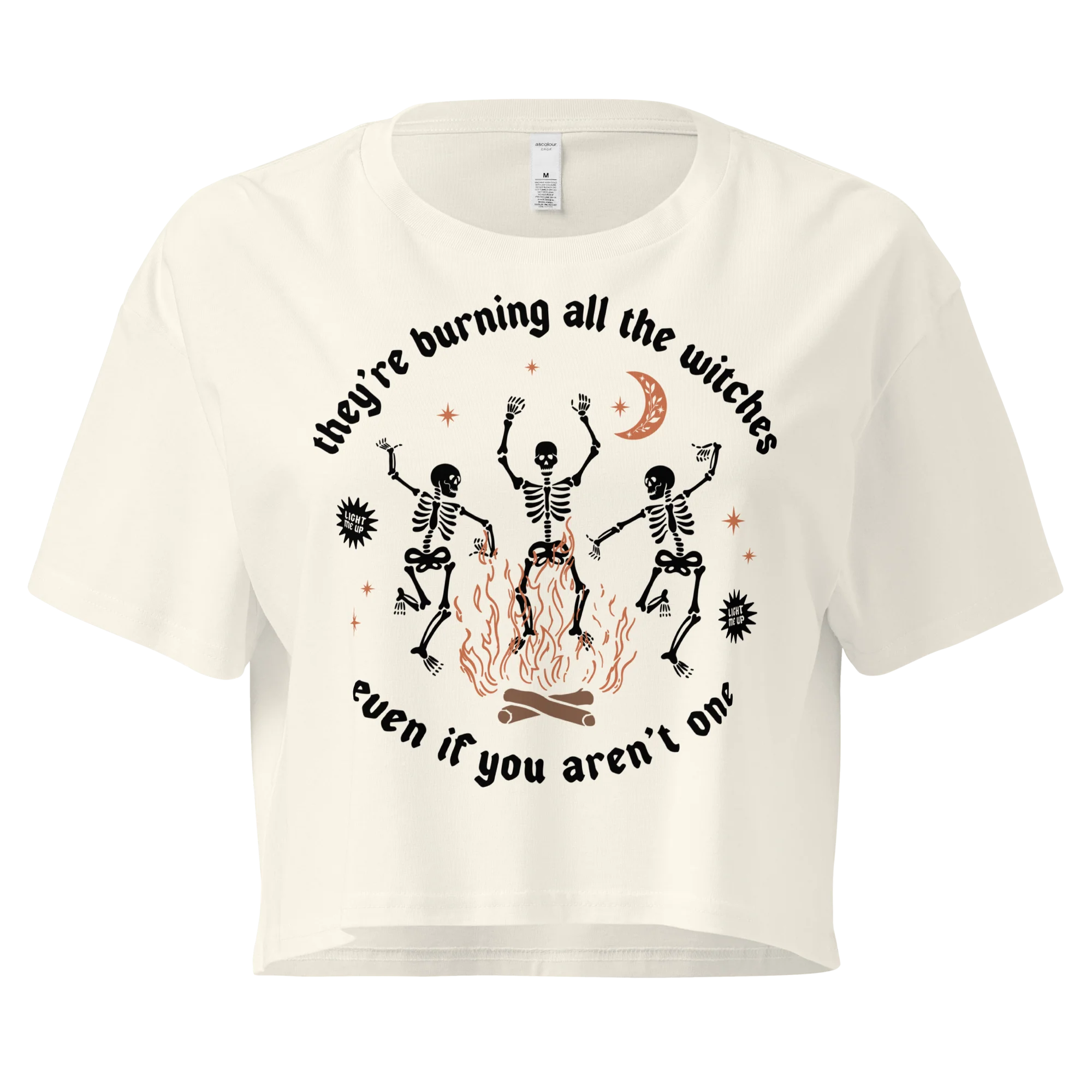They're Burning All The Witches Crop Tee - Image 3
