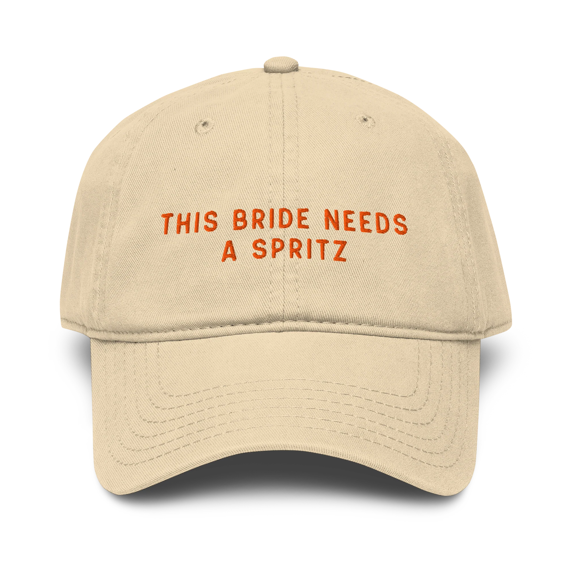 This Bride Needs A Spritz Embroidered Vintage Wash Baseball Cap - Image 3